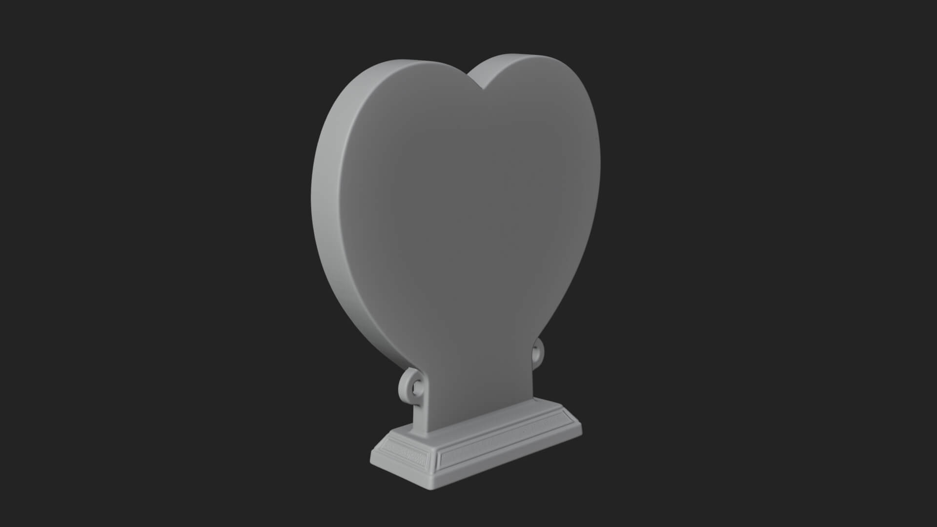 Ornate Framed Heart Plaque Design 158 3D Print Model 3D Model