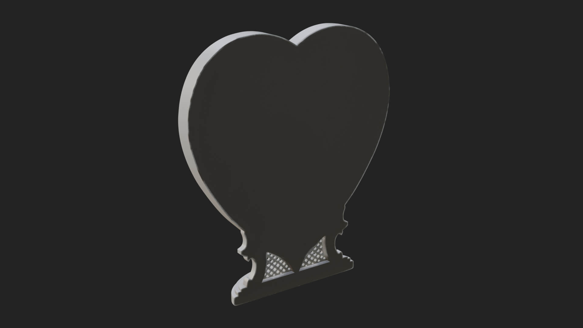 Ornate Framed Heart Plaque Design 162 3D Print Model 3D Model