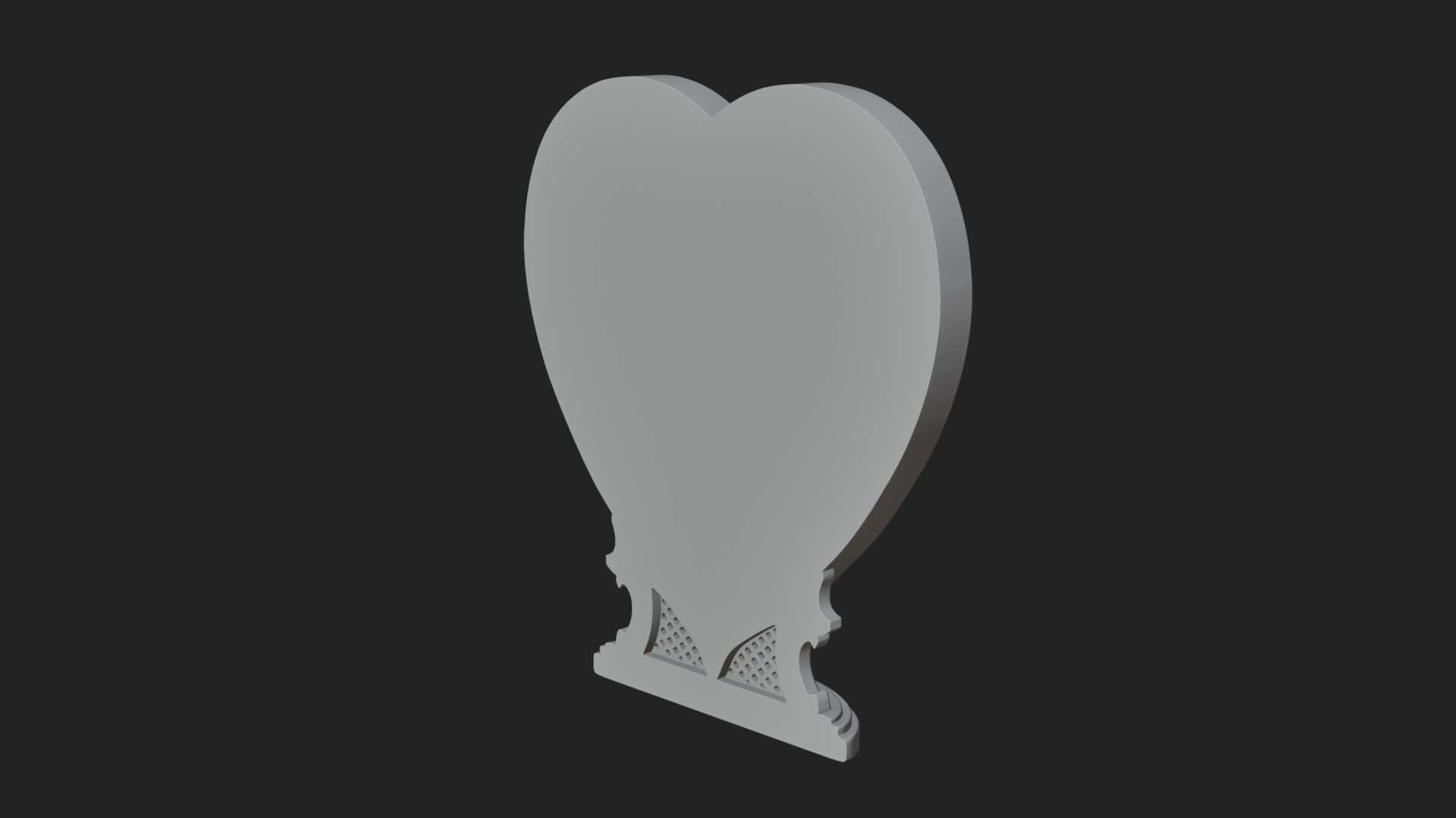 Ornate Framed Heart Plaque Design 162 3D Print Model 3D Model