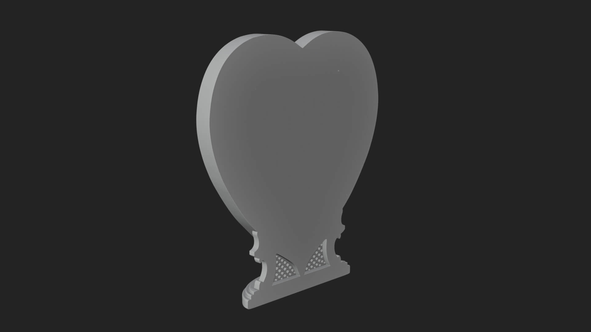 Ornate Framed Heart Plaque Design 162 3D Print Model 3D Model