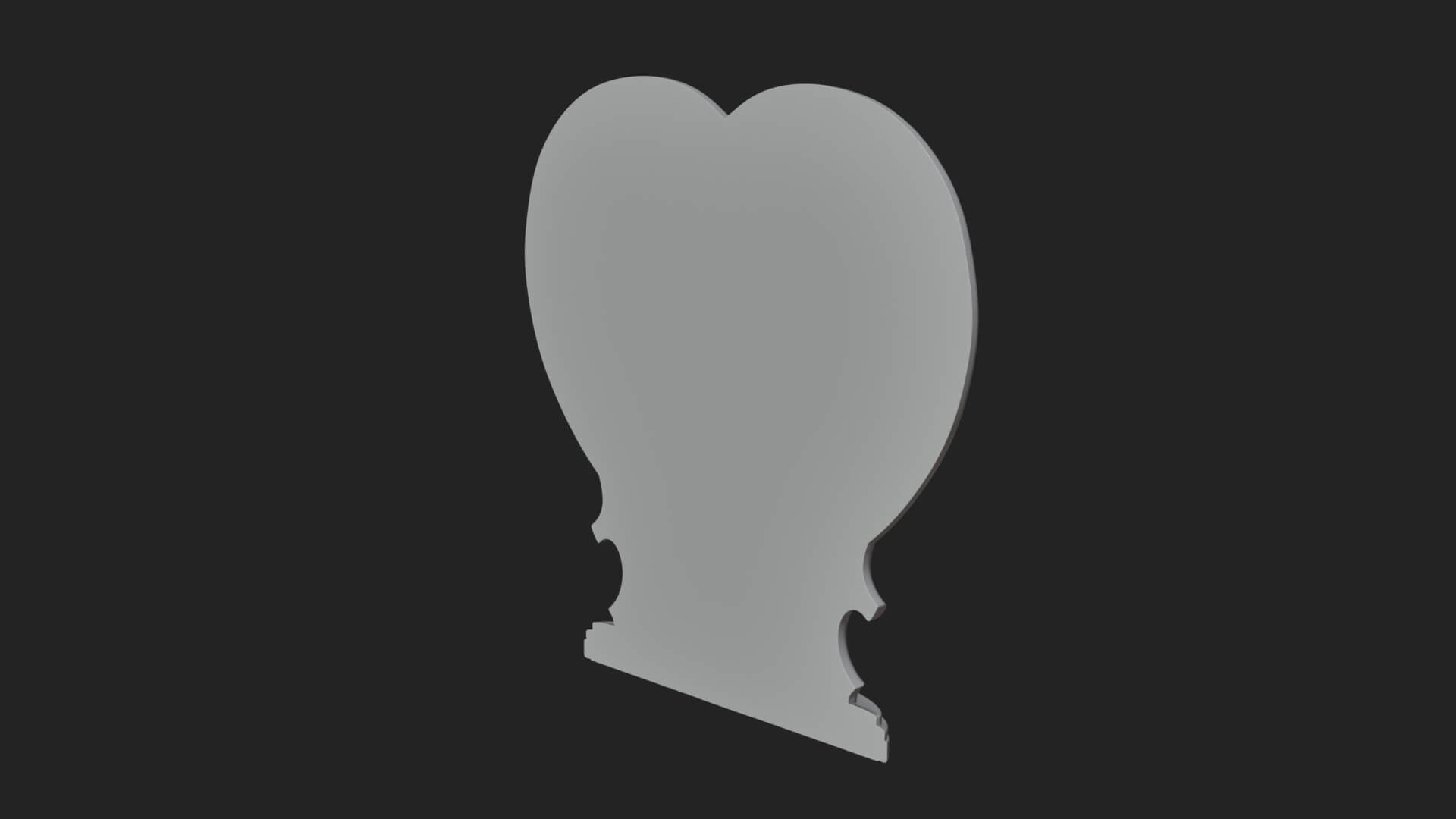 Ornate Framed Heart Plaque Design 163 3D Print Model 3D Model
