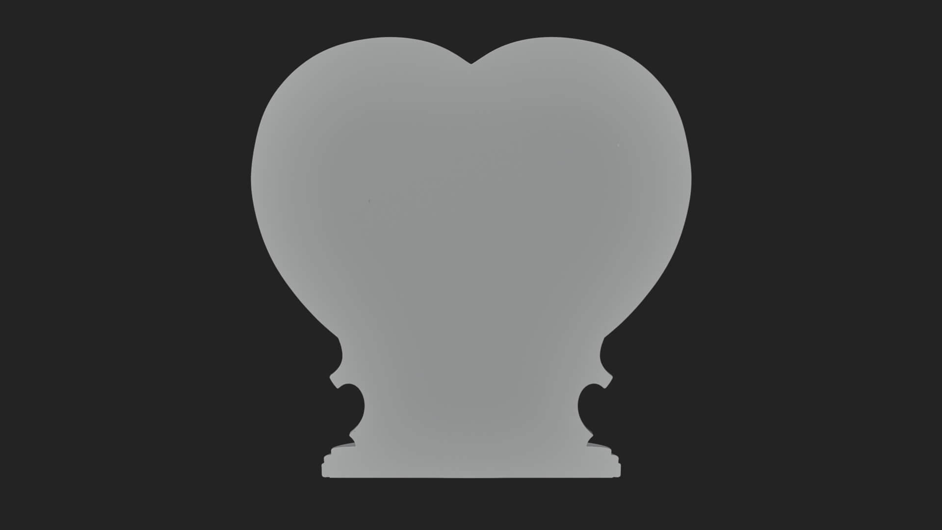 Ornate Framed Heart Plaque Design 163 3D Print Model 3D Model