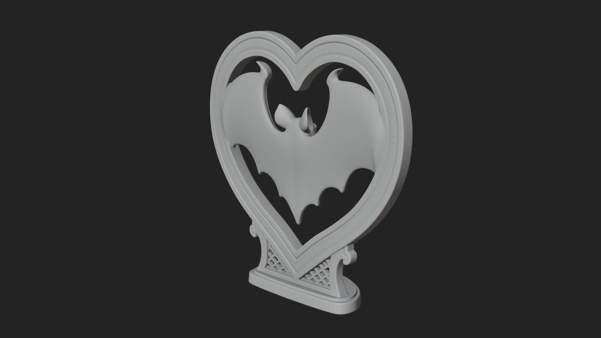 Ornate Framed Heart Plaque Design 167 3D Print Model 3D Model