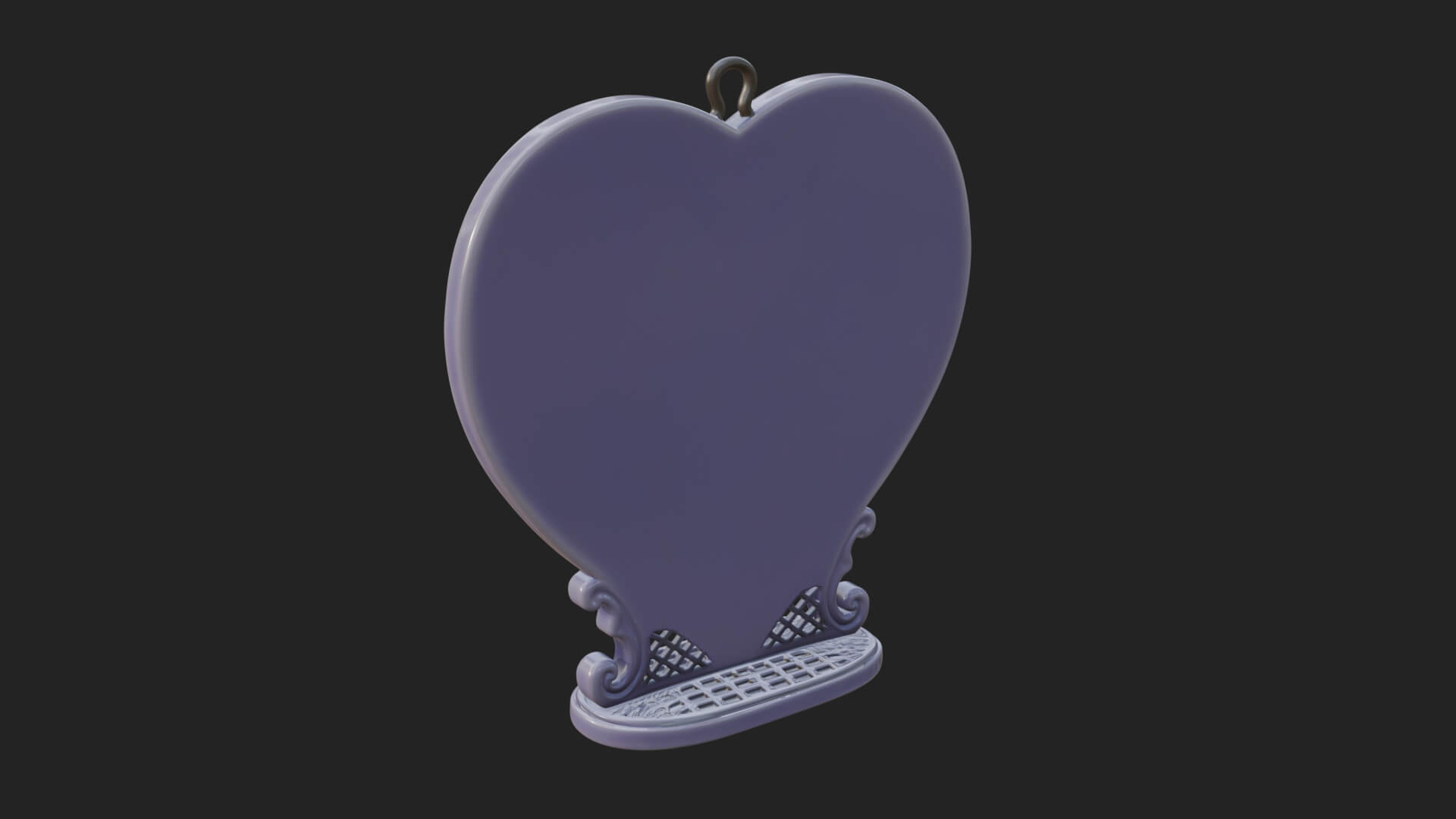 Ornate Framed Heart Plaque Design 177 3D Print Model 3D Model