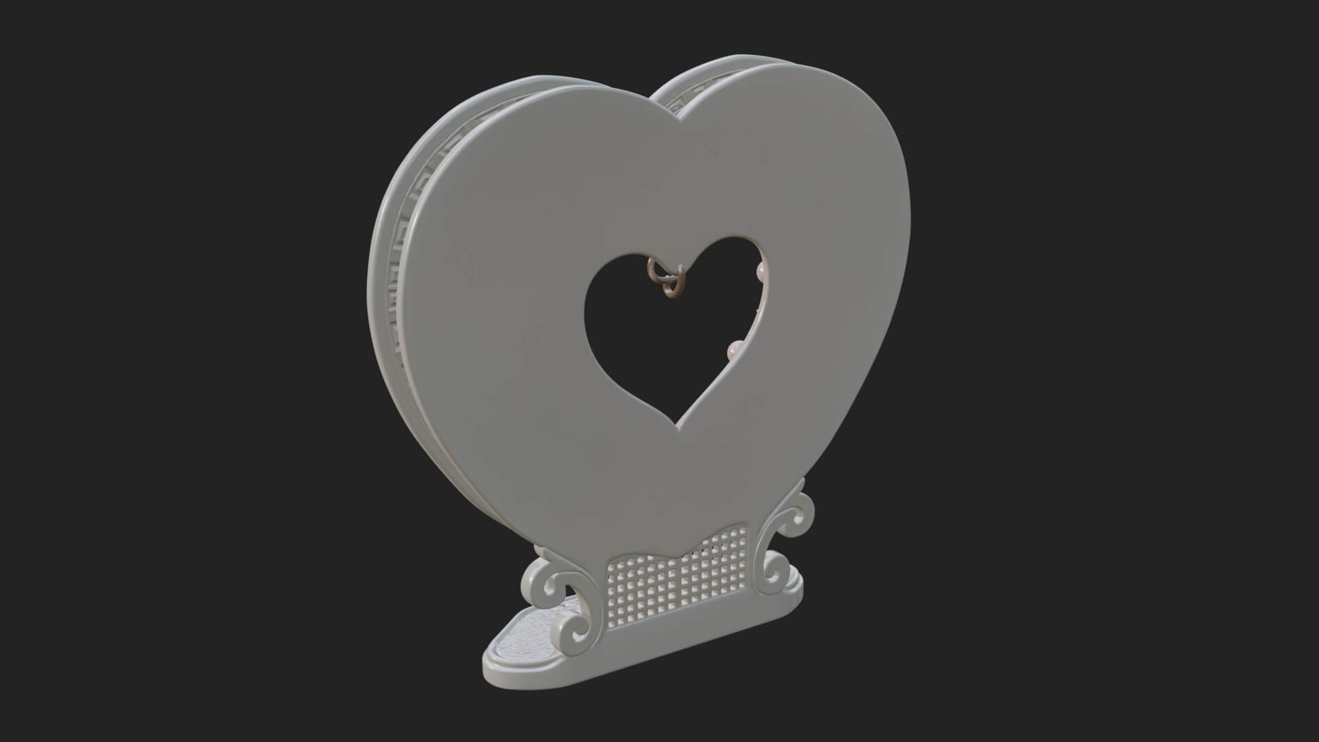 Ornate Framed Heart Plaque Design 184 3D Print Model 3D Model