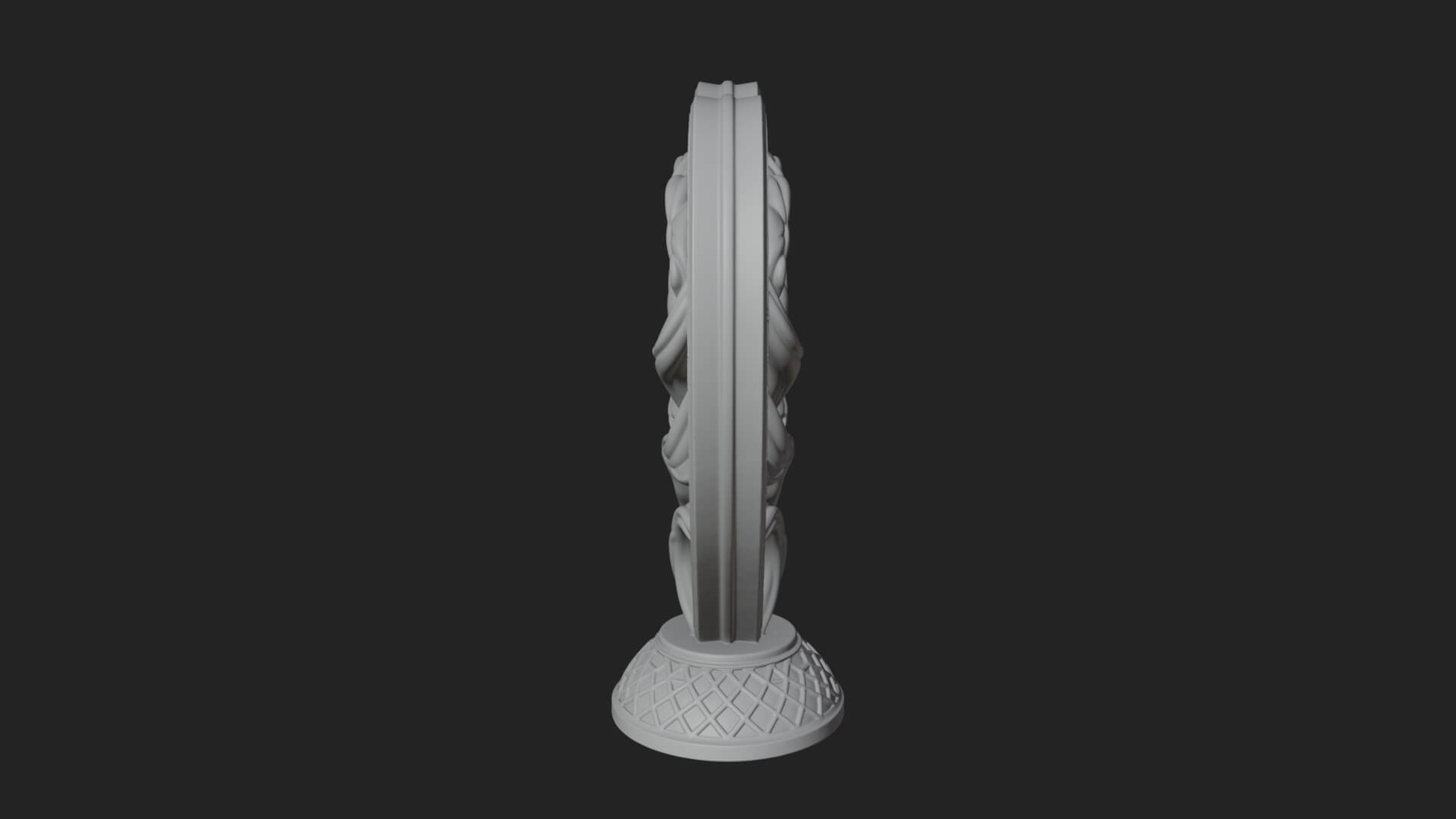 Ornate Framed Heart Plaque Design 203 3D Print Model 3D Model
