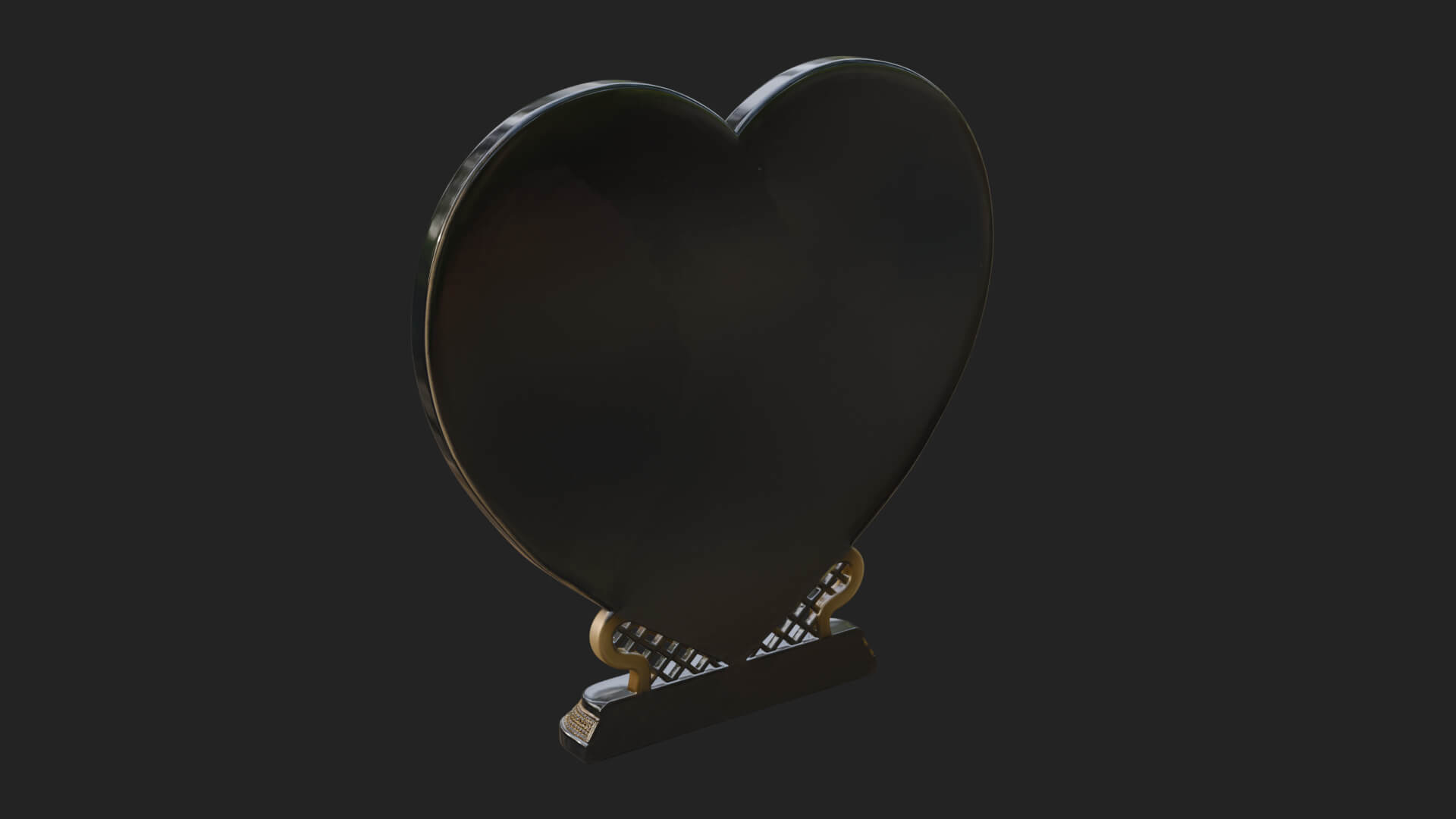 Ornate Framed Heart Plaque Design 206 3D Print Model 3D Model