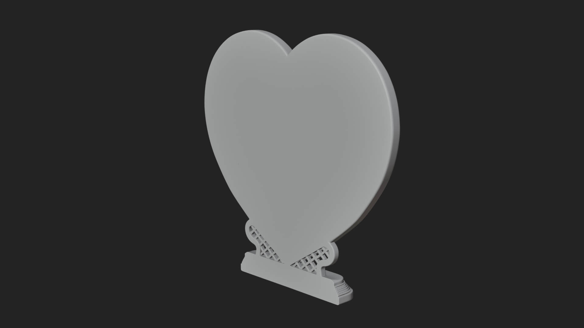 Ornate Framed Heart Plaque Design 206 3D Print Model 3D Model