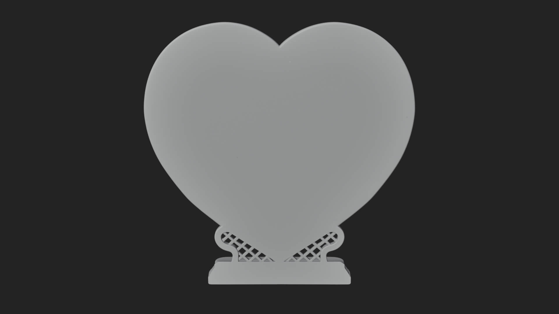 Ornate Framed Heart Plaque Design 206 3D Print Model 3D Model