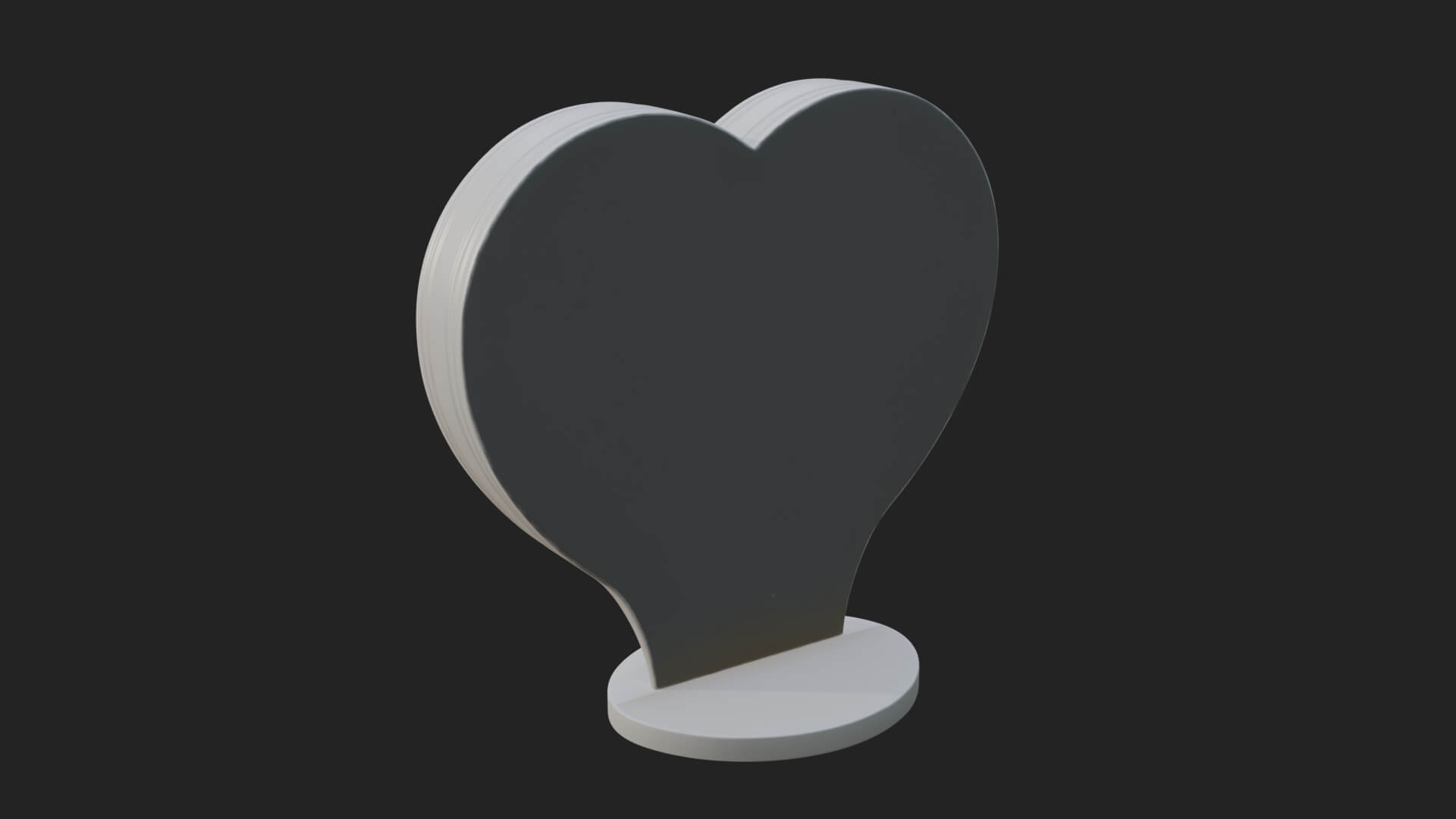 Ornate Framed Heart Plaque Design 221 3D Print Model 3D Model