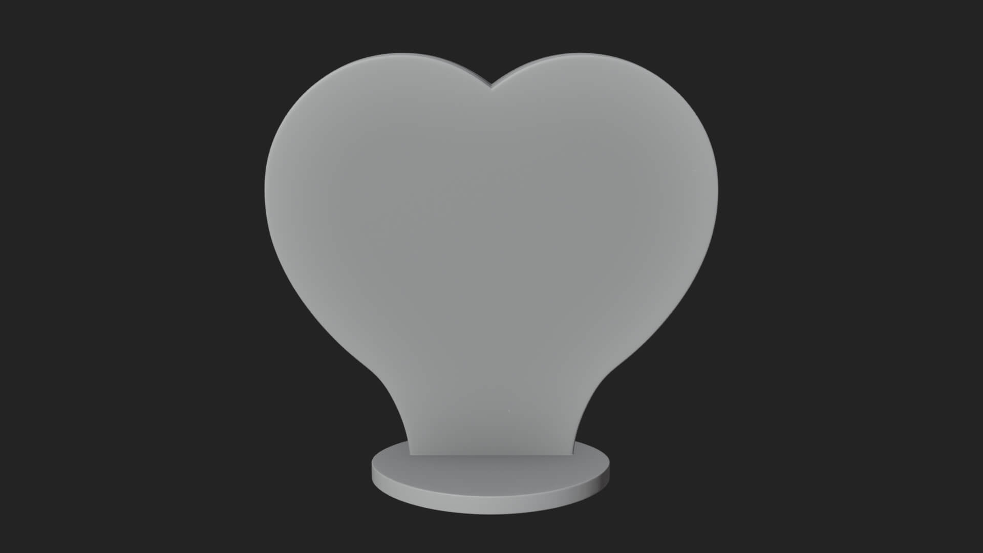 Ornate Framed Heart Plaque Design 221 3D Print Model 3D Model