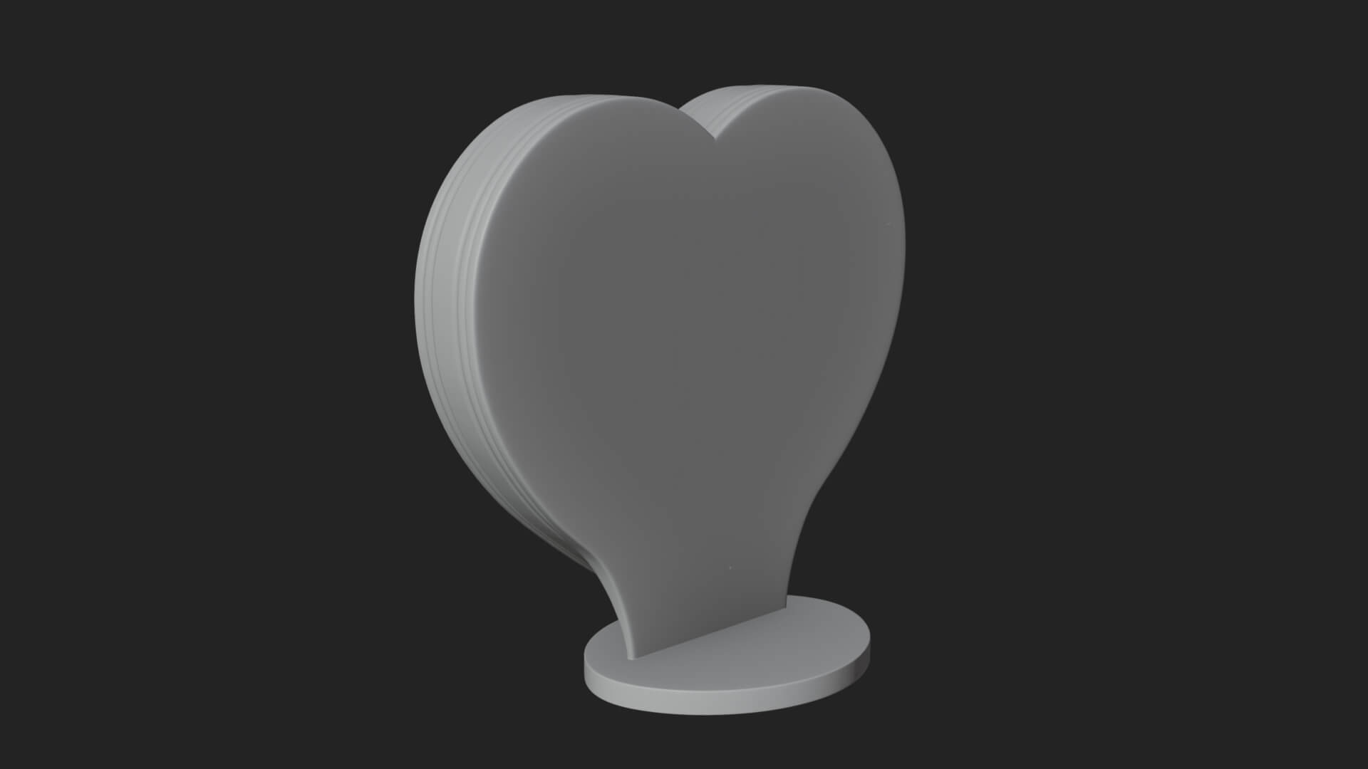 Ornate Framed Heart Plaque Design 221 3D Print Model 3D Model