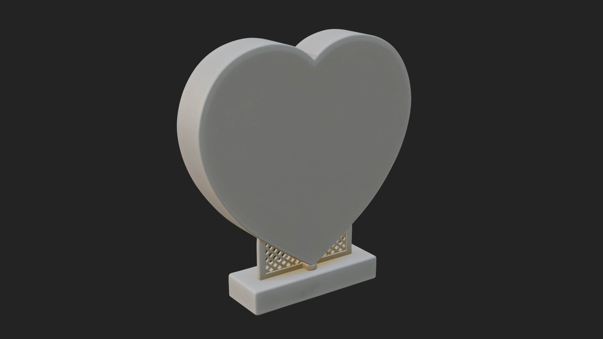 Ornate Framed Heart Plaque Design 229 3D Print Model 3D Model
