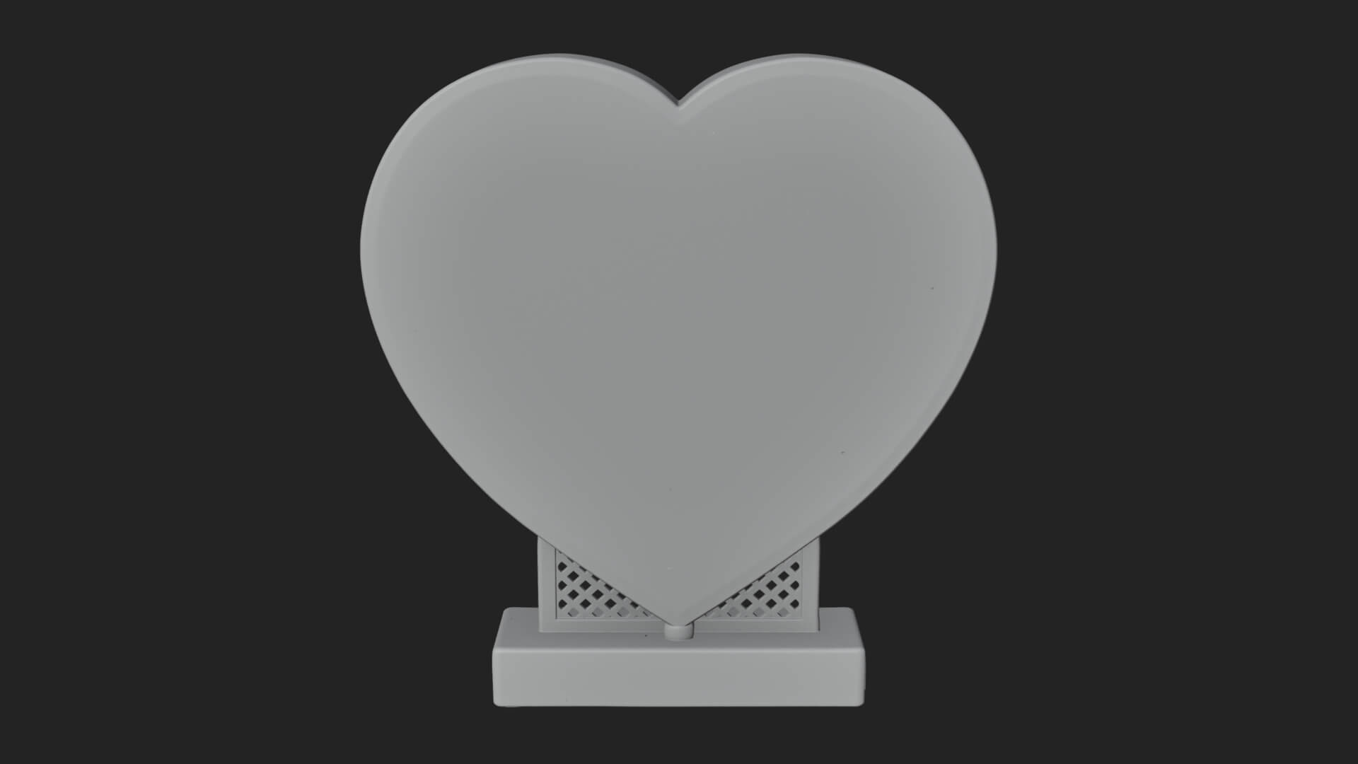 Ornate Framed Heart Plaque Design 229 3D Print Model 3D Model
