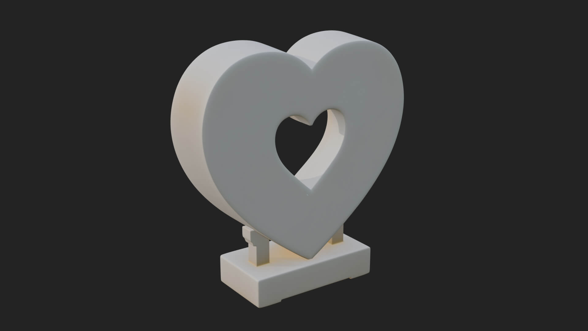 Ornate Framed Heart Plaque Design 231 3D Print Model 3D Model