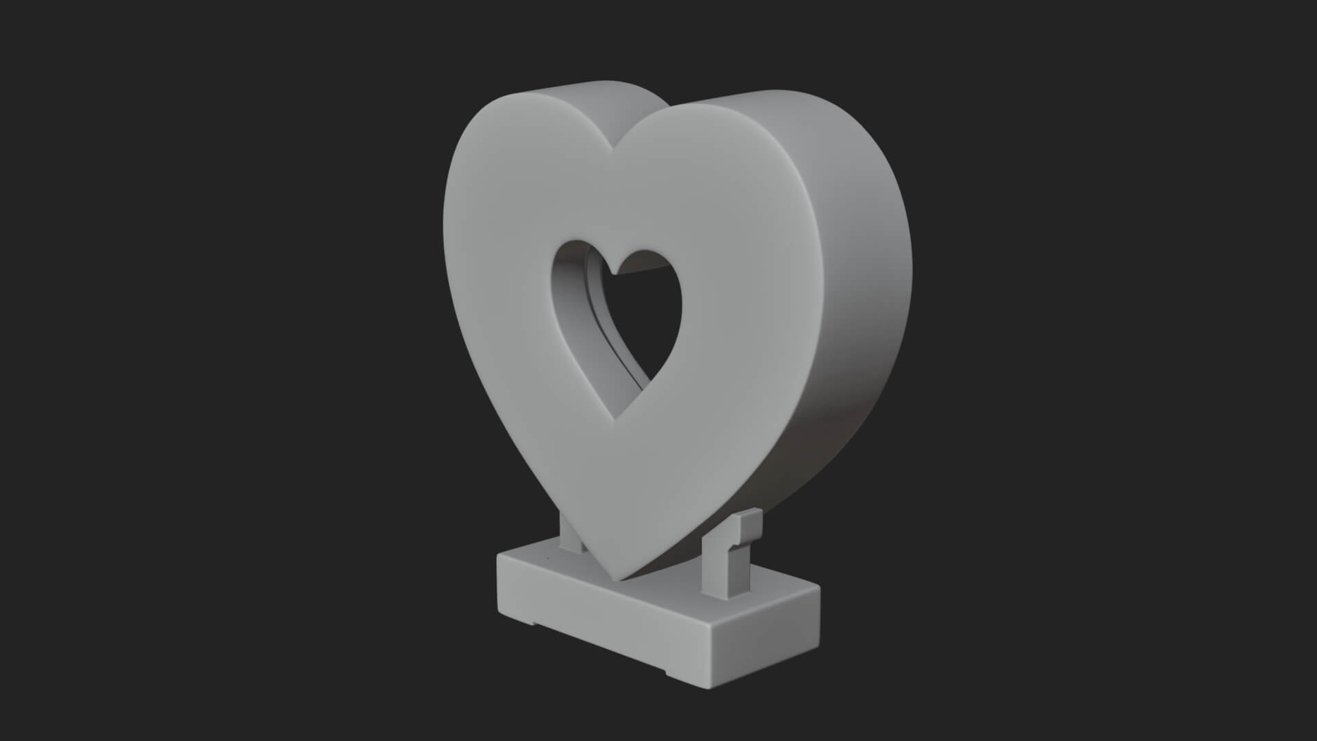 Ornate Framed Heart Plaque Design 231 3D Print Model 3D Model