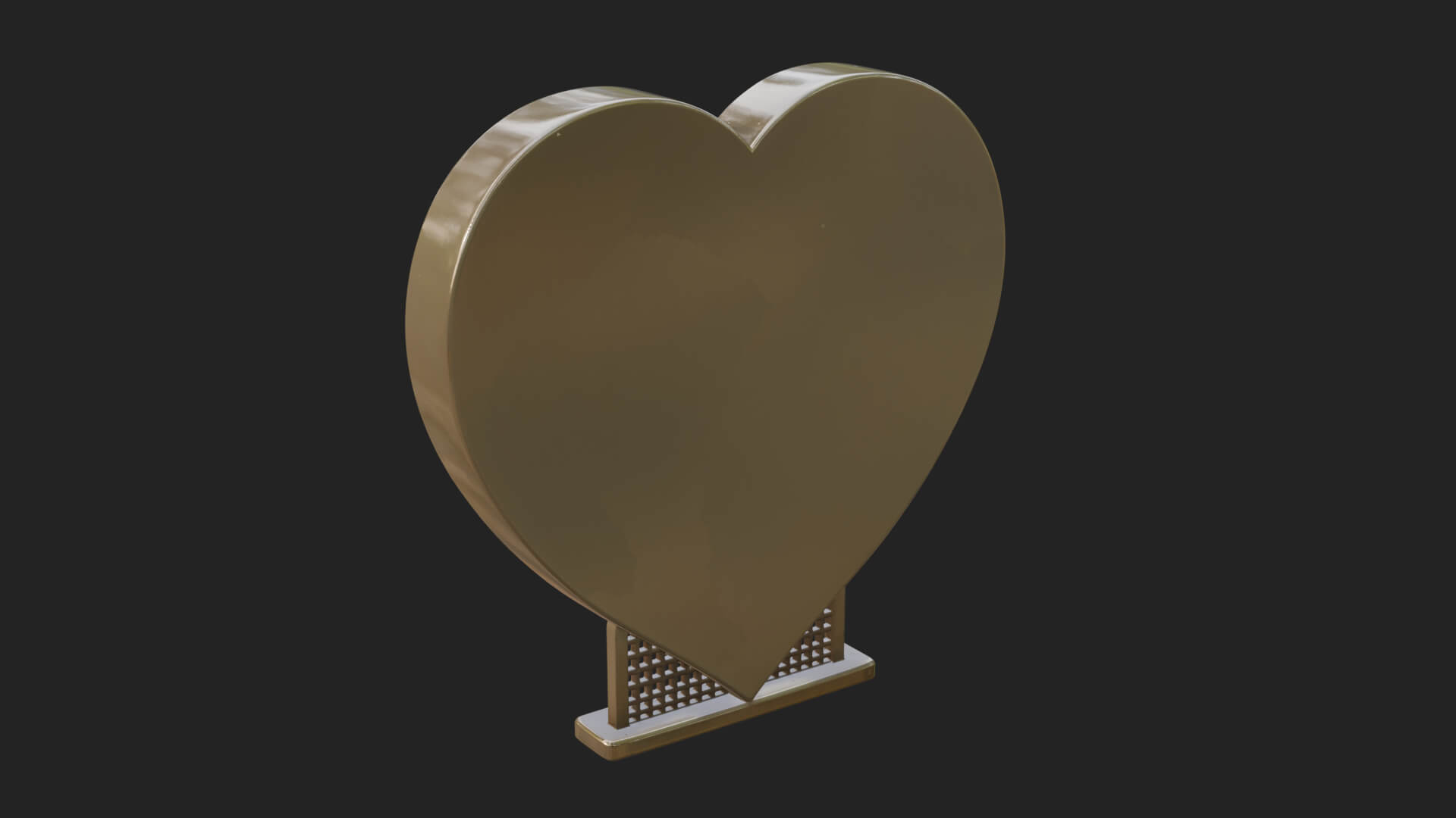 Ornate Framed Heart Plaque Design 234 3D Print Model 3D Model