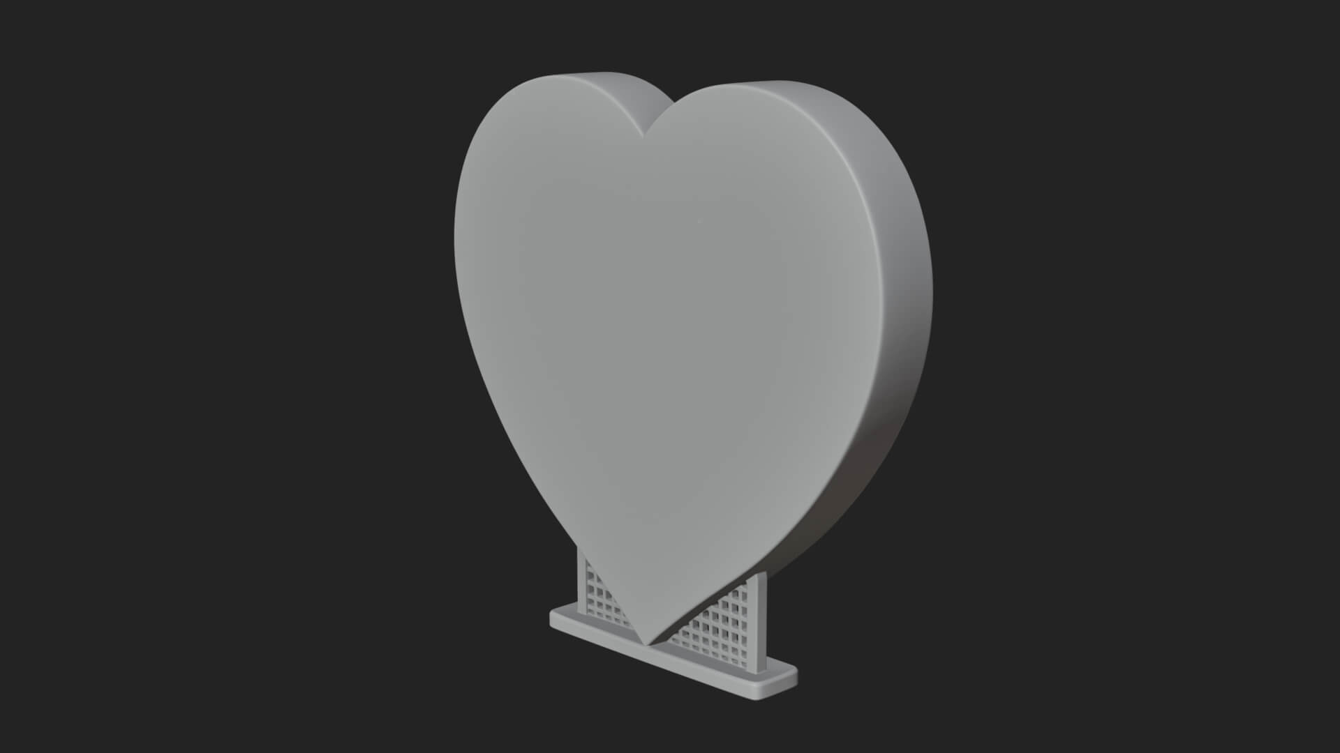 Ornate Framed Heart Plaque Design 234 3D Print Model 3D Model