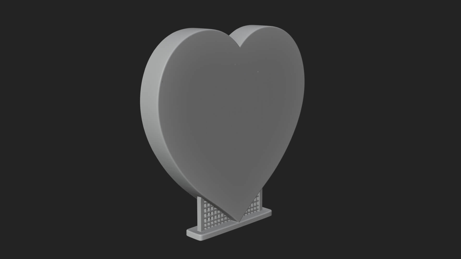 Ornate Framed Heart Plaque Design 234 3D Print Model 3D Model
