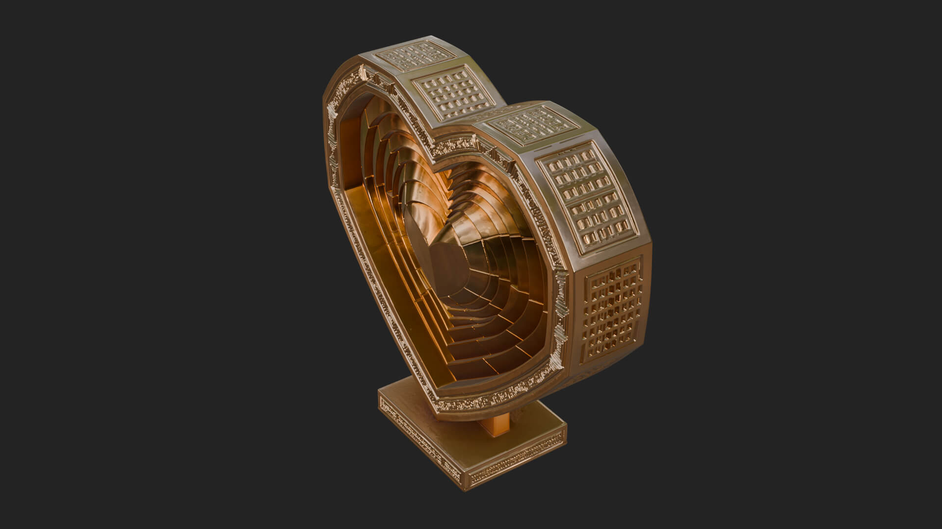 Ornate Framed Heart Plaque Design 242 3D Print Model 3D Model