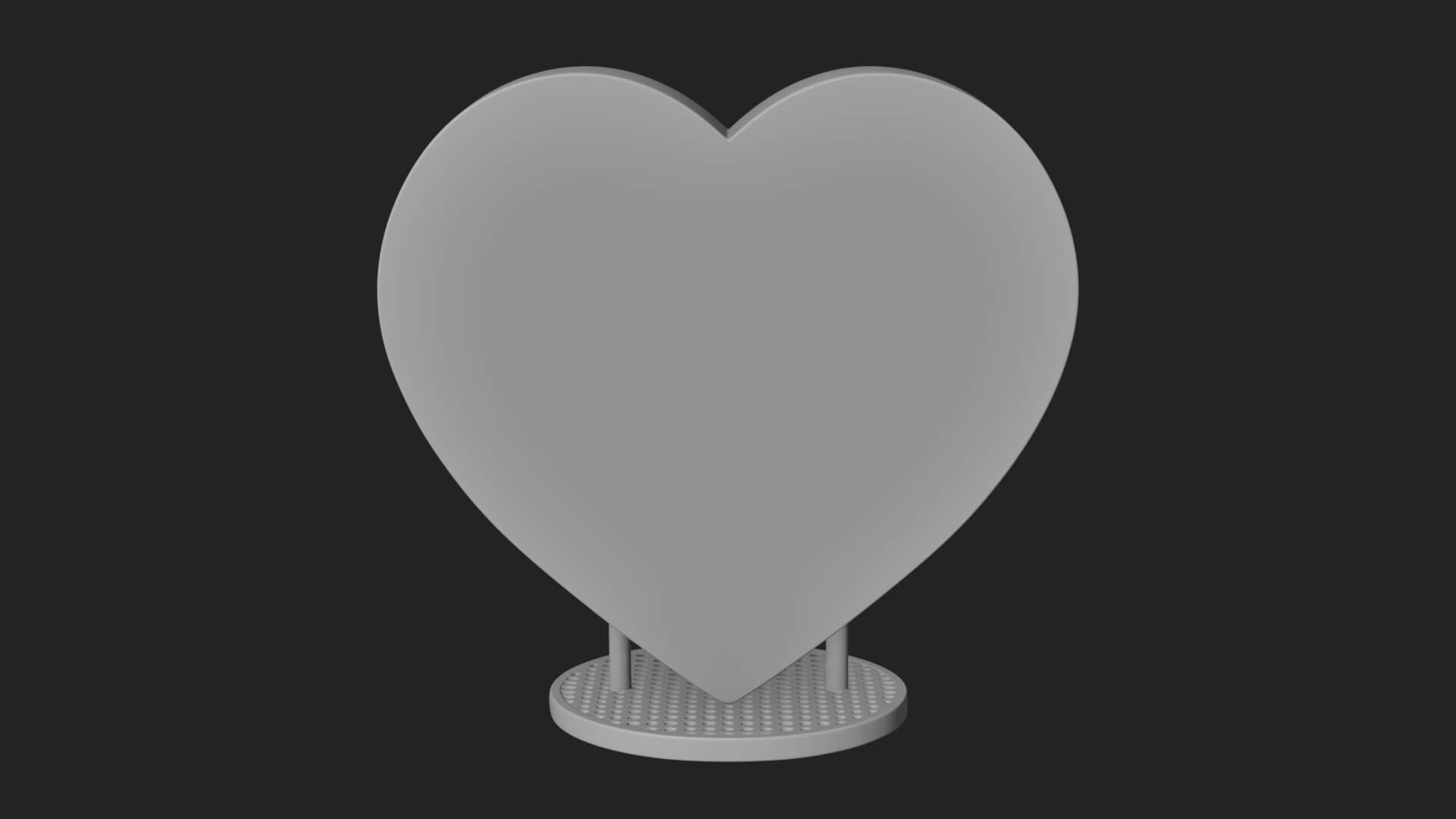Ornate Framed Heart Plaque Design 250 3D Print Model 3D Model