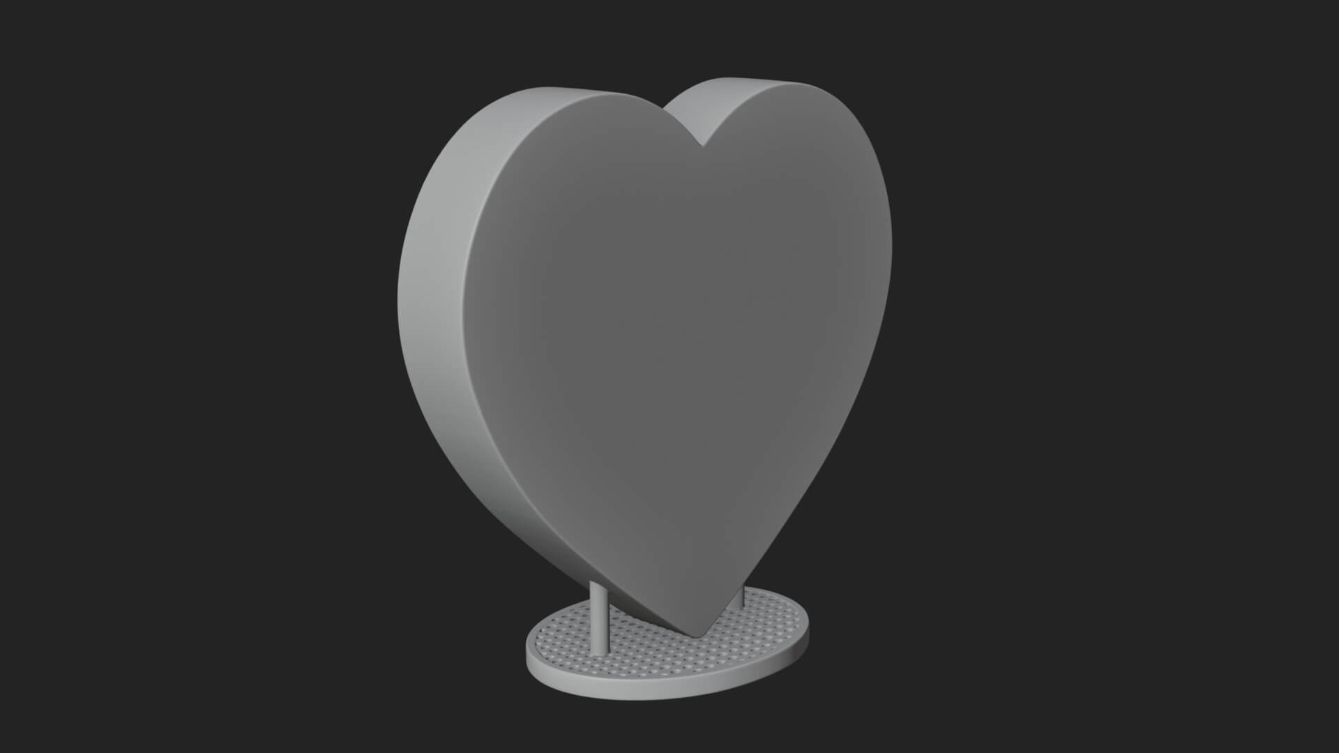 Ornate Framed Heart Plaque Design 250 3D Print Model 3D Model
