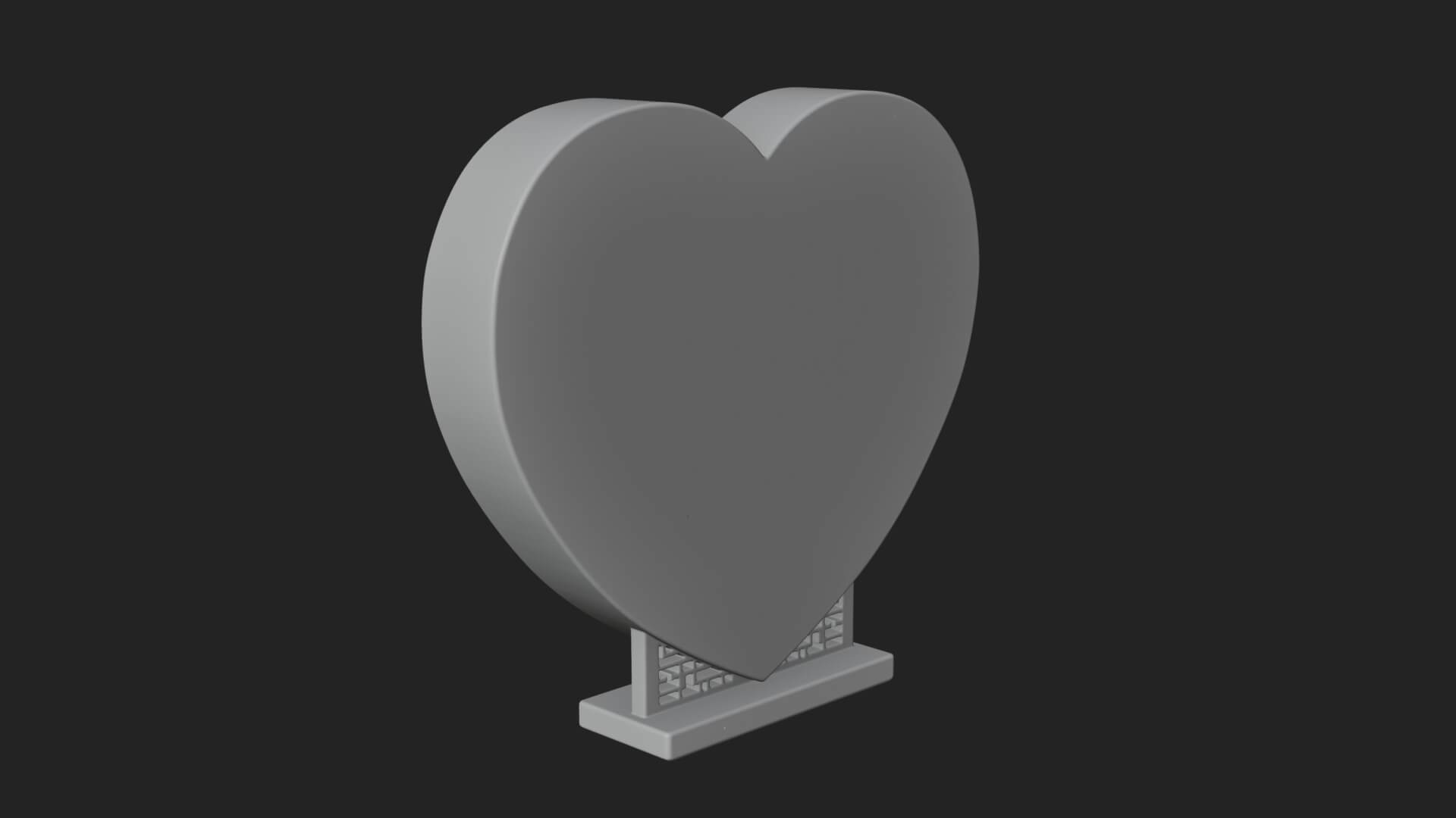 Ornate Framed Heart Plaque Design 252 3D Print Model 3D Model