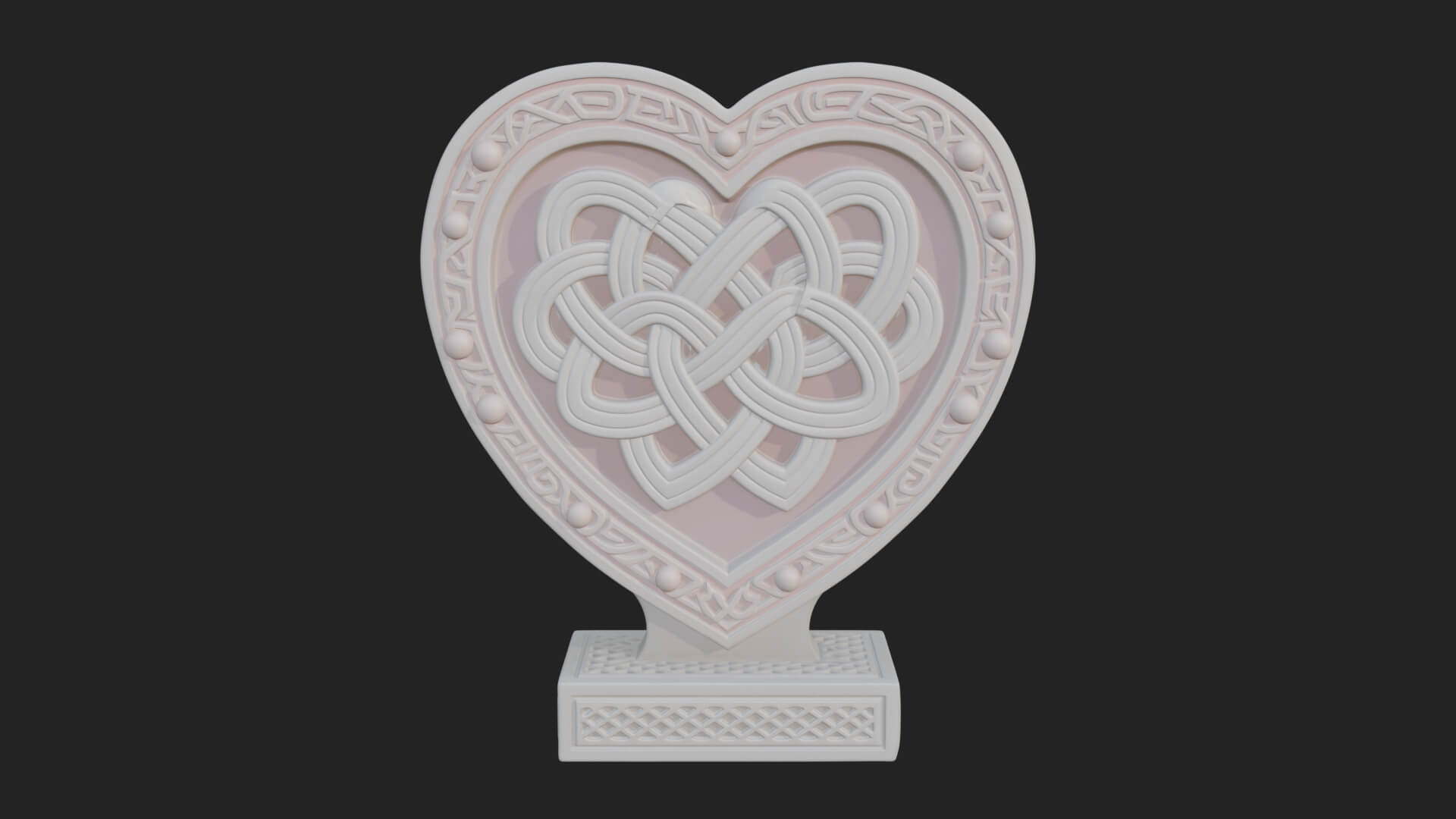 Ornate Framed Heart Plaque Design 257 3D Print Model 3D Model