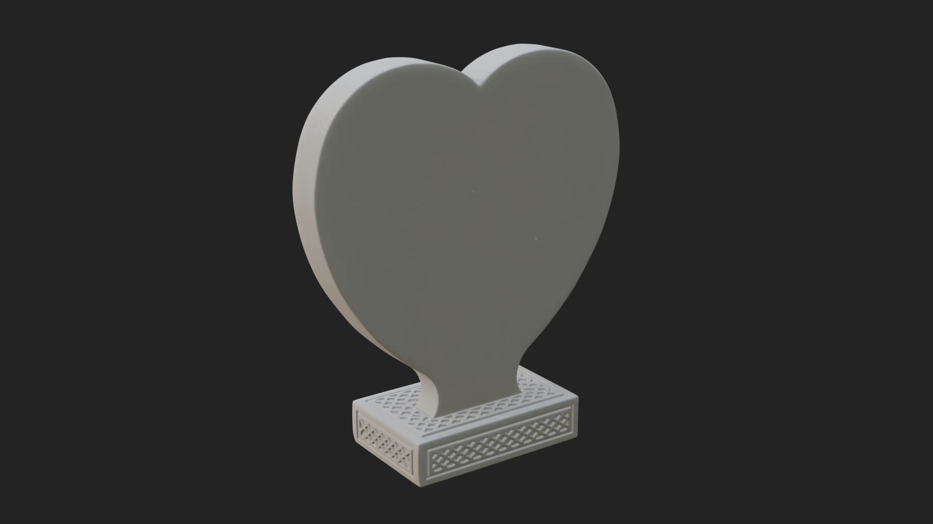 Ornate Framed Heart Plaque Design 257 3D Print Model 3D Model