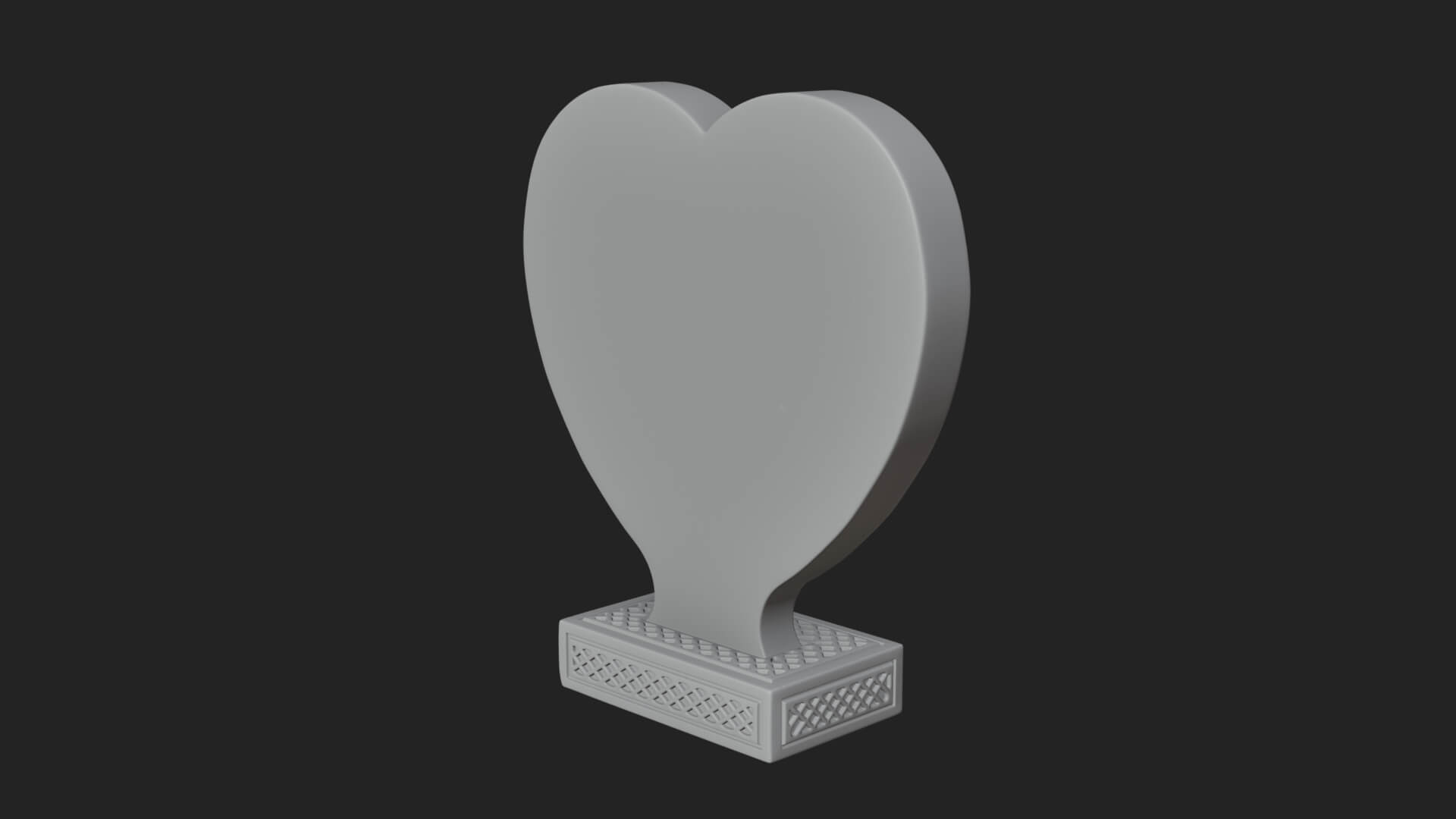 Ornate Framed Heart Plaque Design 257 3D Print Model 3D Model