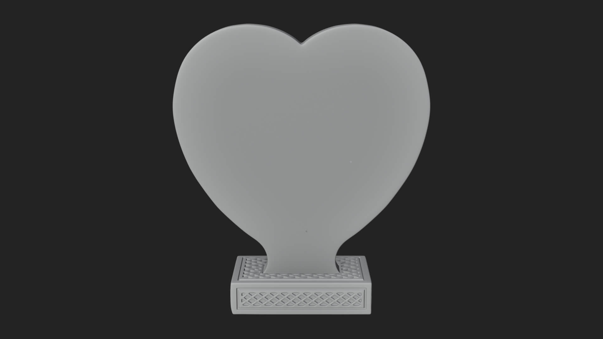 Ornate Framed Heart Plaque Design 257 3D Print Model 3D Model