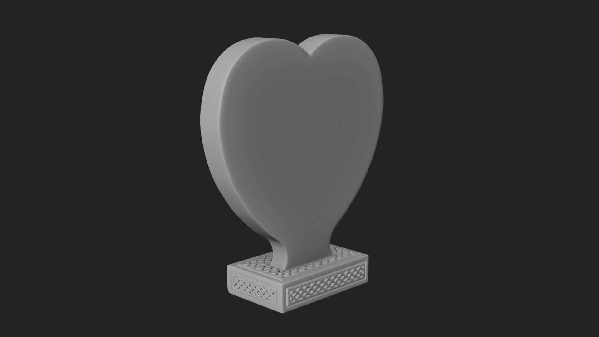 Ornate Framed Heart Plaque Design 257 3D Print Model 3D Model