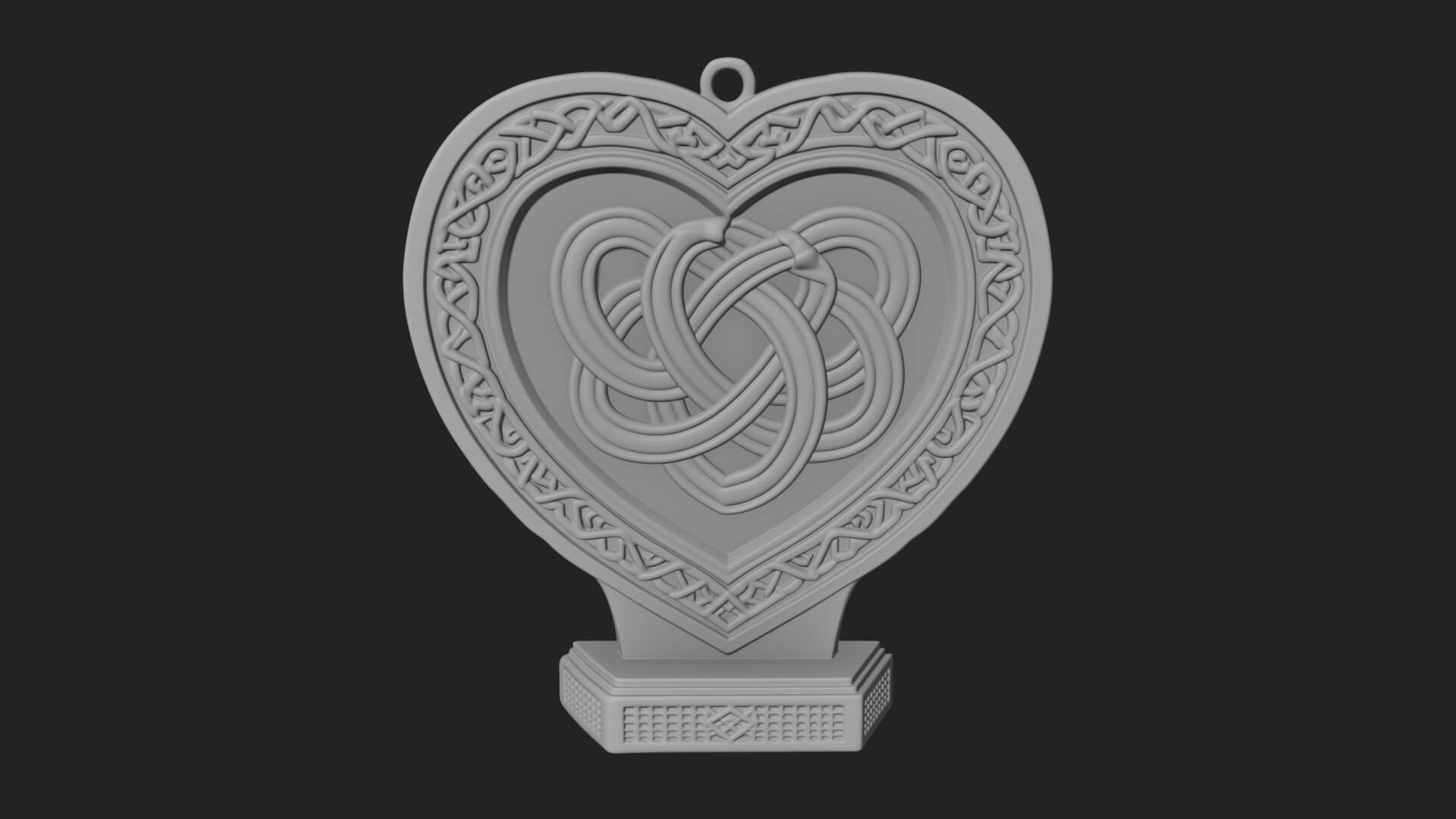 Ornate Framed Heart Plaque Design 258 3D Print Model 3D Model