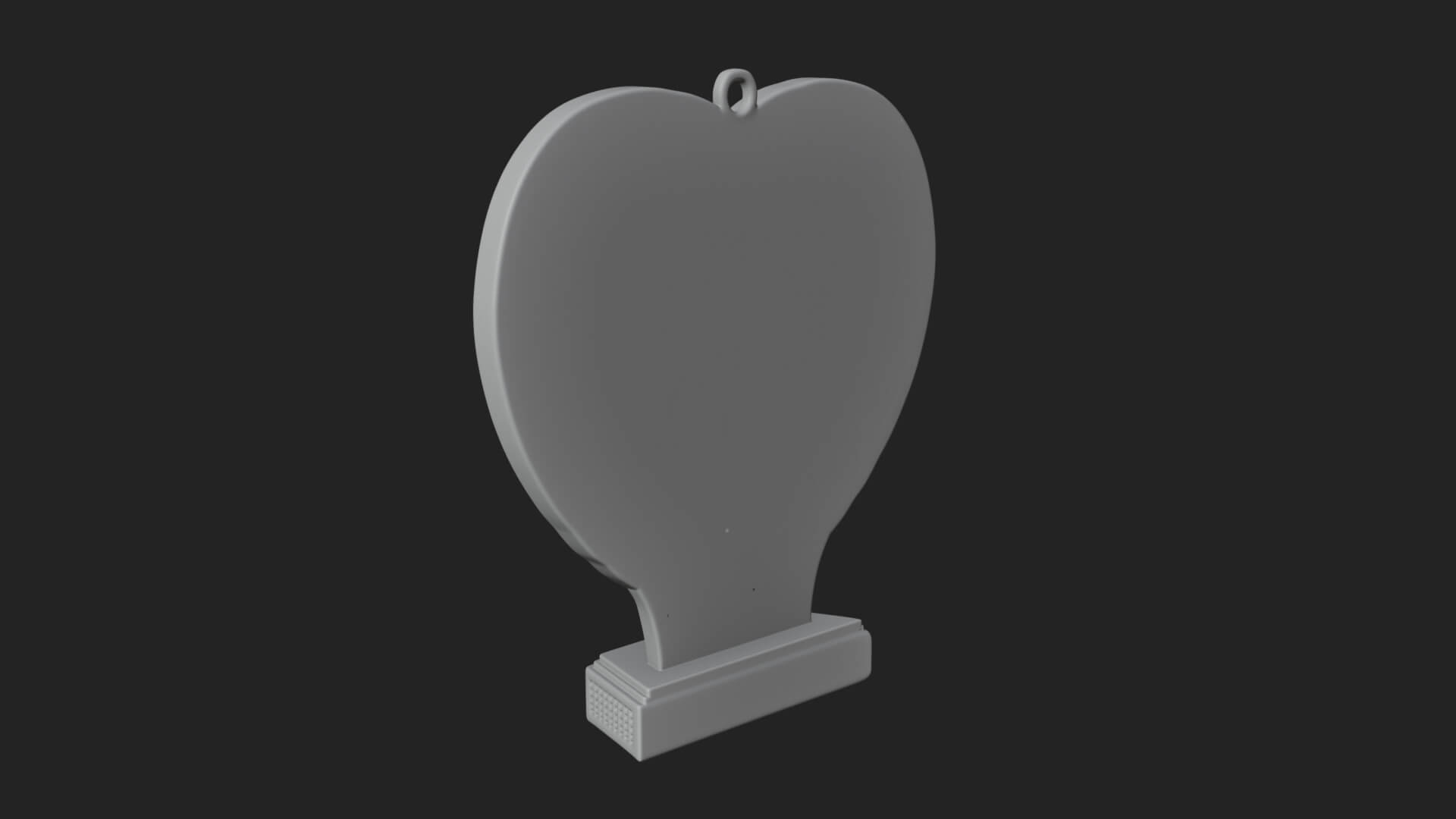 Ornate Framed Heart Plaque Design 258 3D Print Model 3D Model