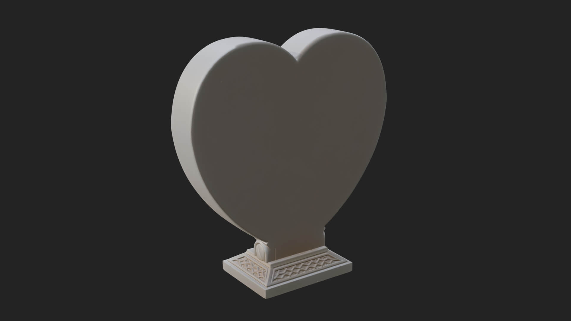 Ornate Framed Heart Plaque Design 259 3D Print Model 3D Model