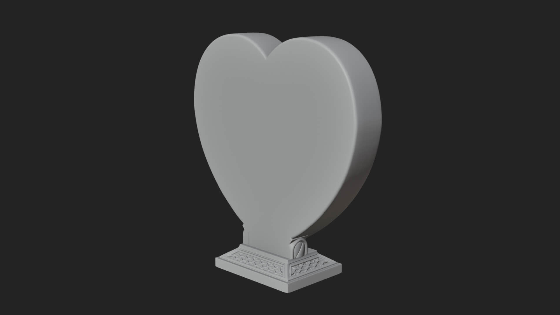 Ornate Framed Heart Plaque Design 259 3D Print Model 3D Model