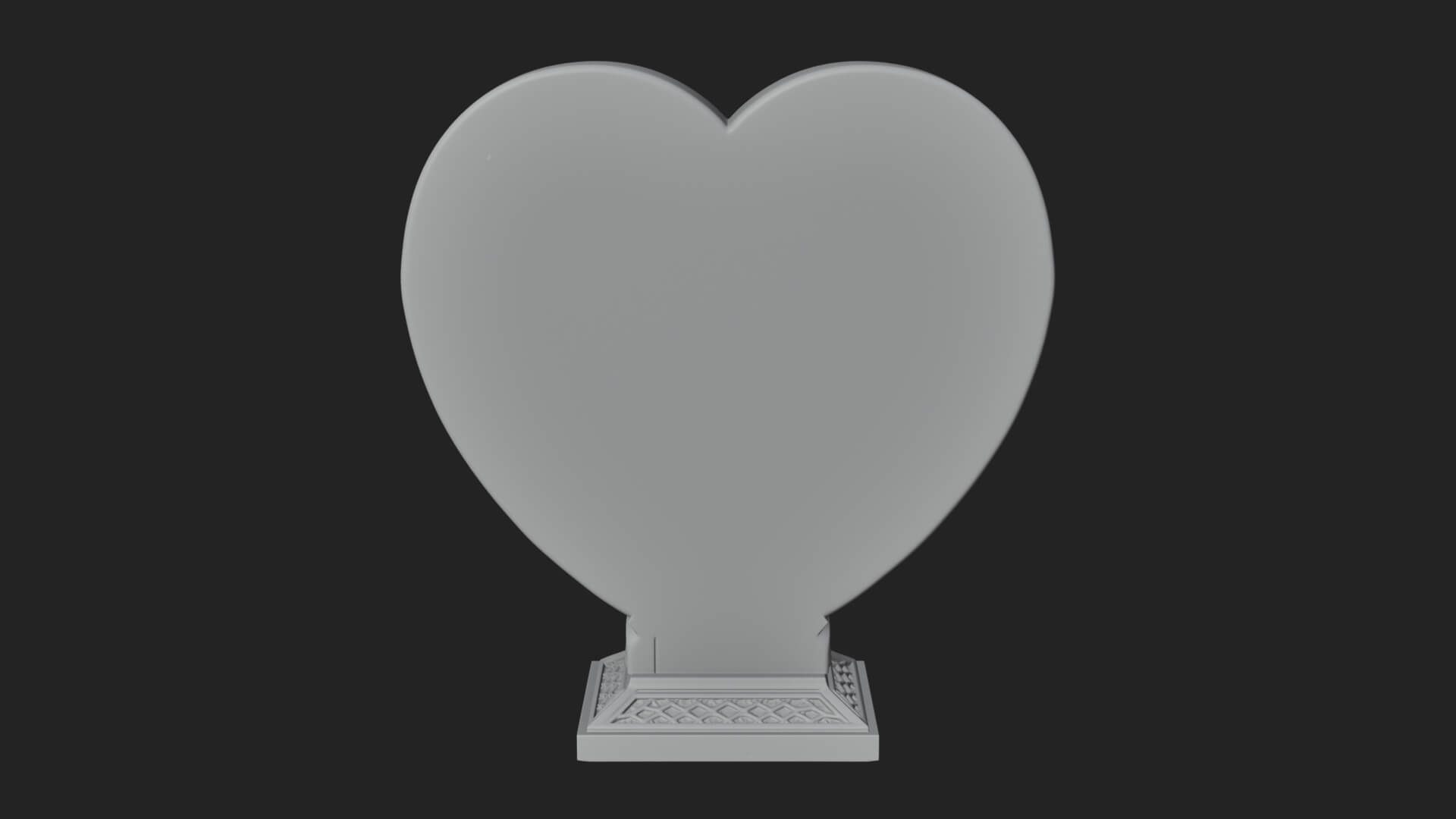 Ornate Framed Heart Plaque Design 259 3D Print Model 3D Model
