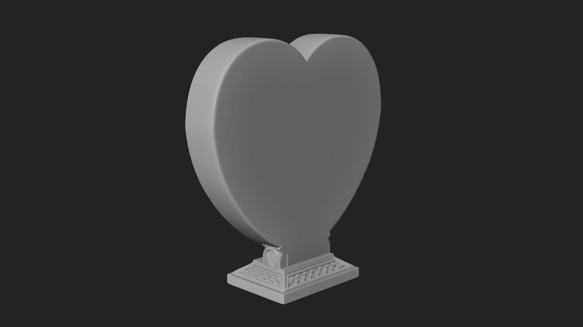 Ornate Framed Heart Plaque Design 259 3D Print Model 3D Model