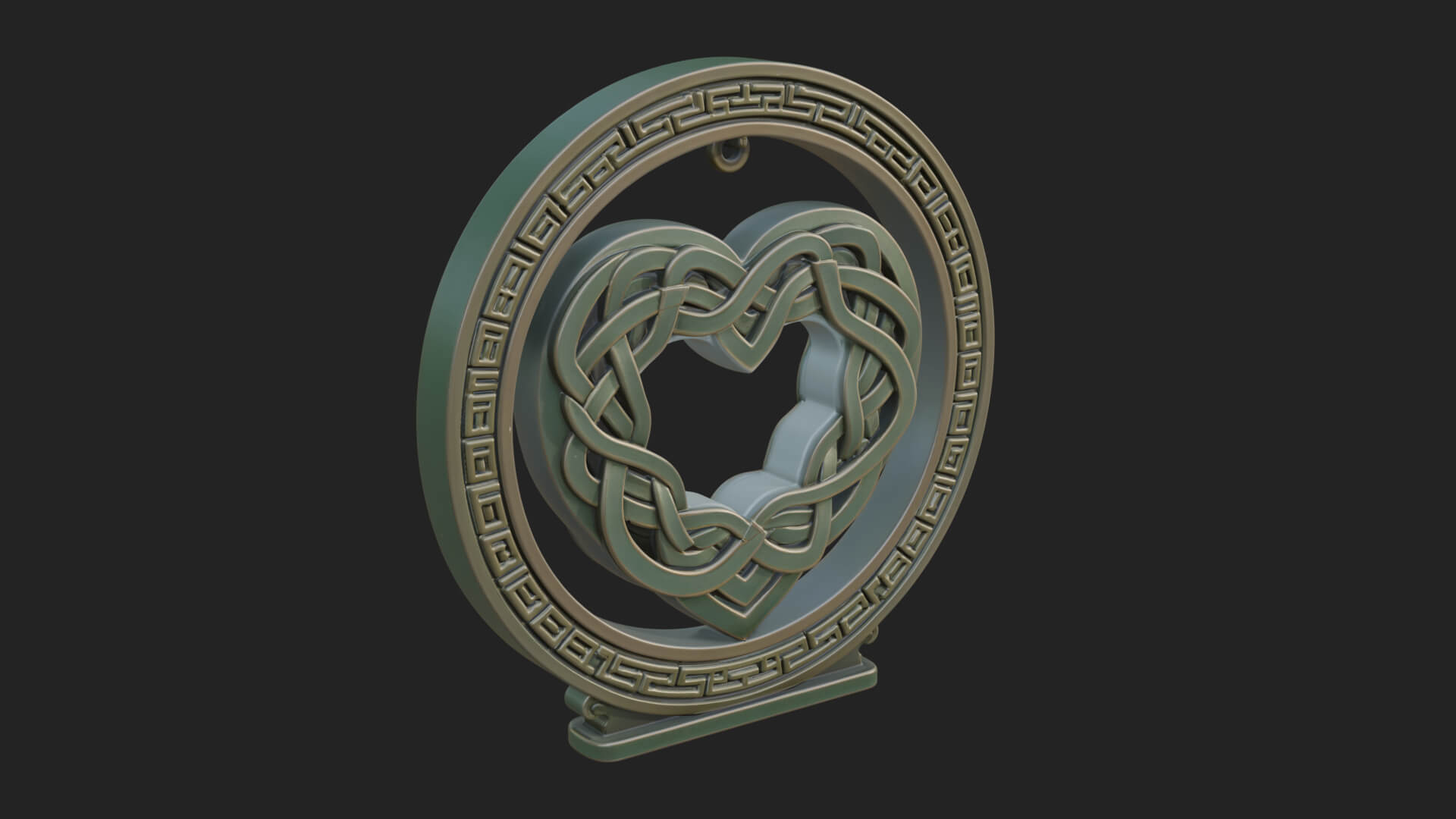 Ornate Framed Heart Plaque Design 263 3D Print Model 3D Model