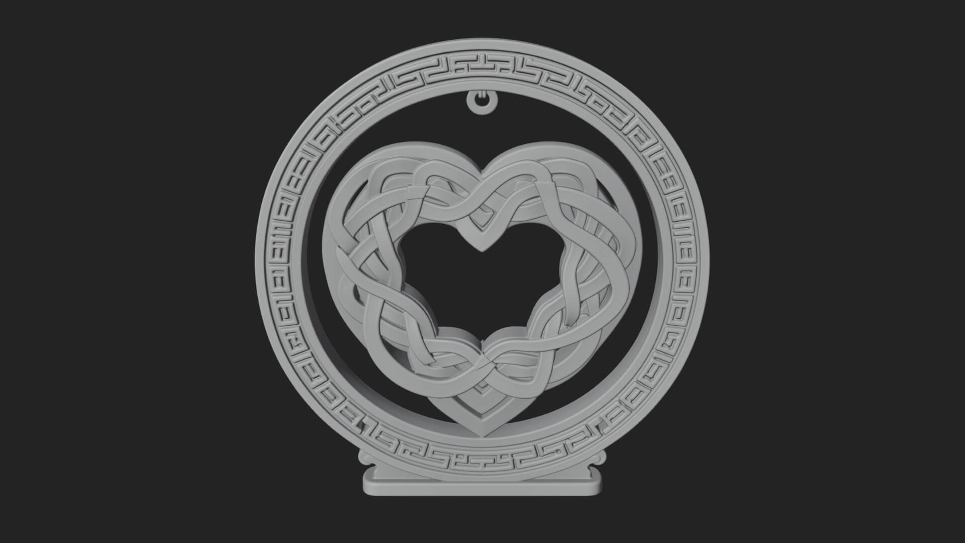 Ornate Framed Heart Plaque Design 263 3D Print Model 3D Model