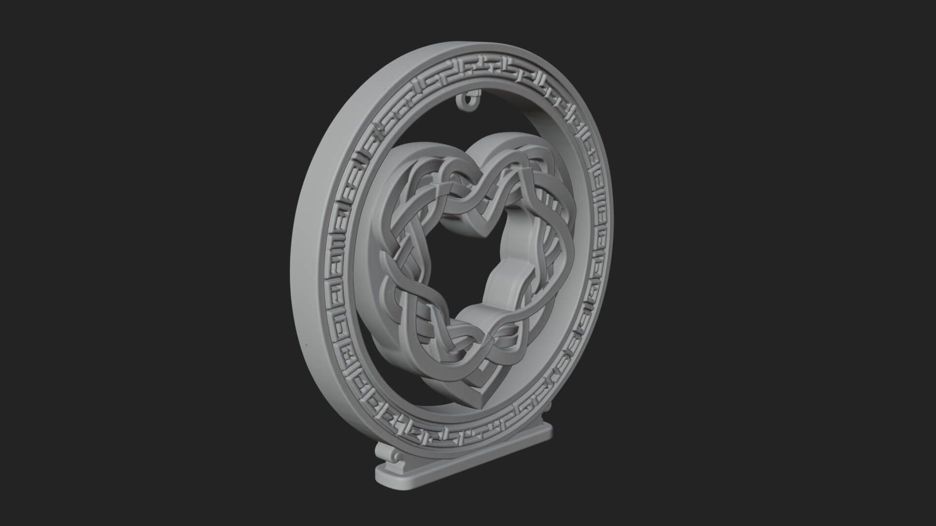 Ornate Framed Heart Plaque Design 263 3D Print Model 3D Model