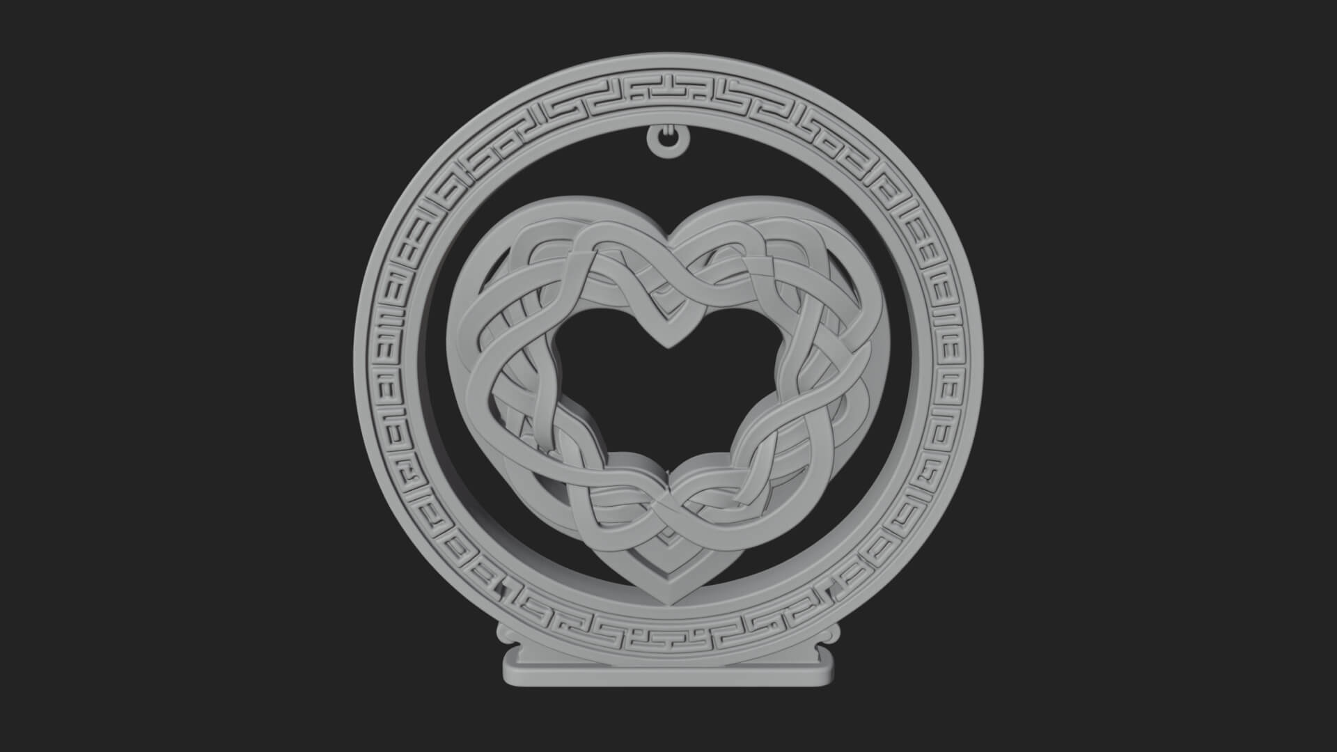 Ornate Framed Heart Plaque Design 263 3D Print Model 3D Model