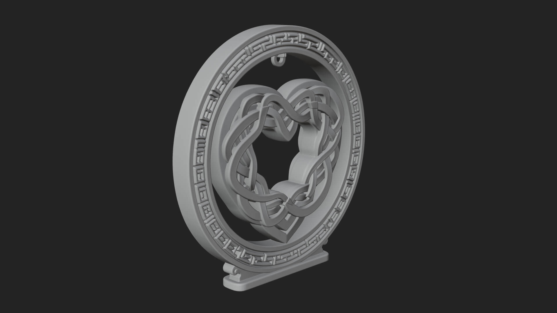 Ornate Framed Heart Plaque Design 263 3D Print Model 3D Model