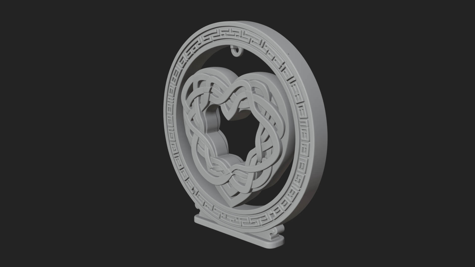 Ornate Framed Heart Plaque Design 263 3D Print Model 3D Model