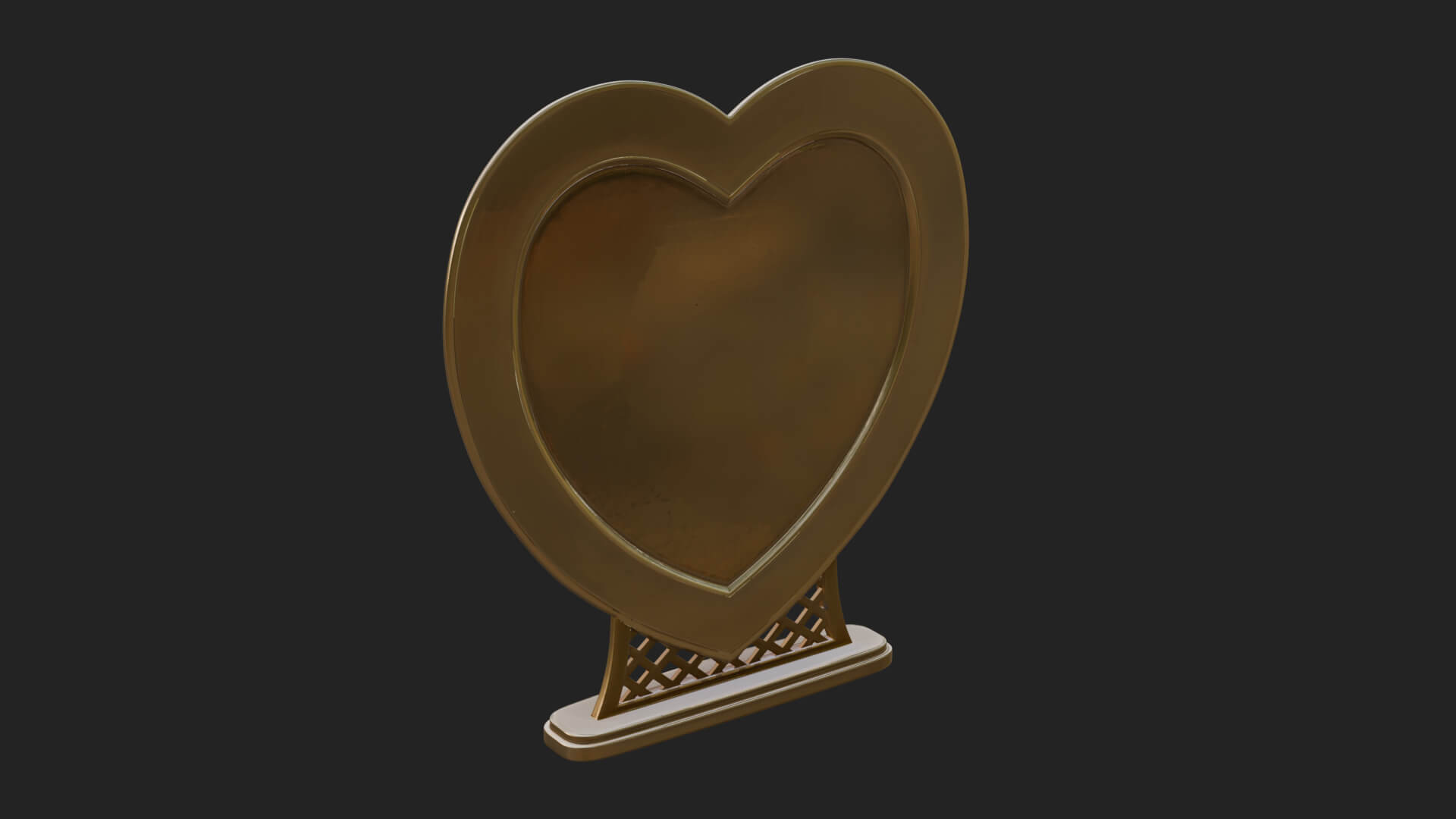 Ornate Framed Heart Plaque Design 269 3D Print Model 3D Model
