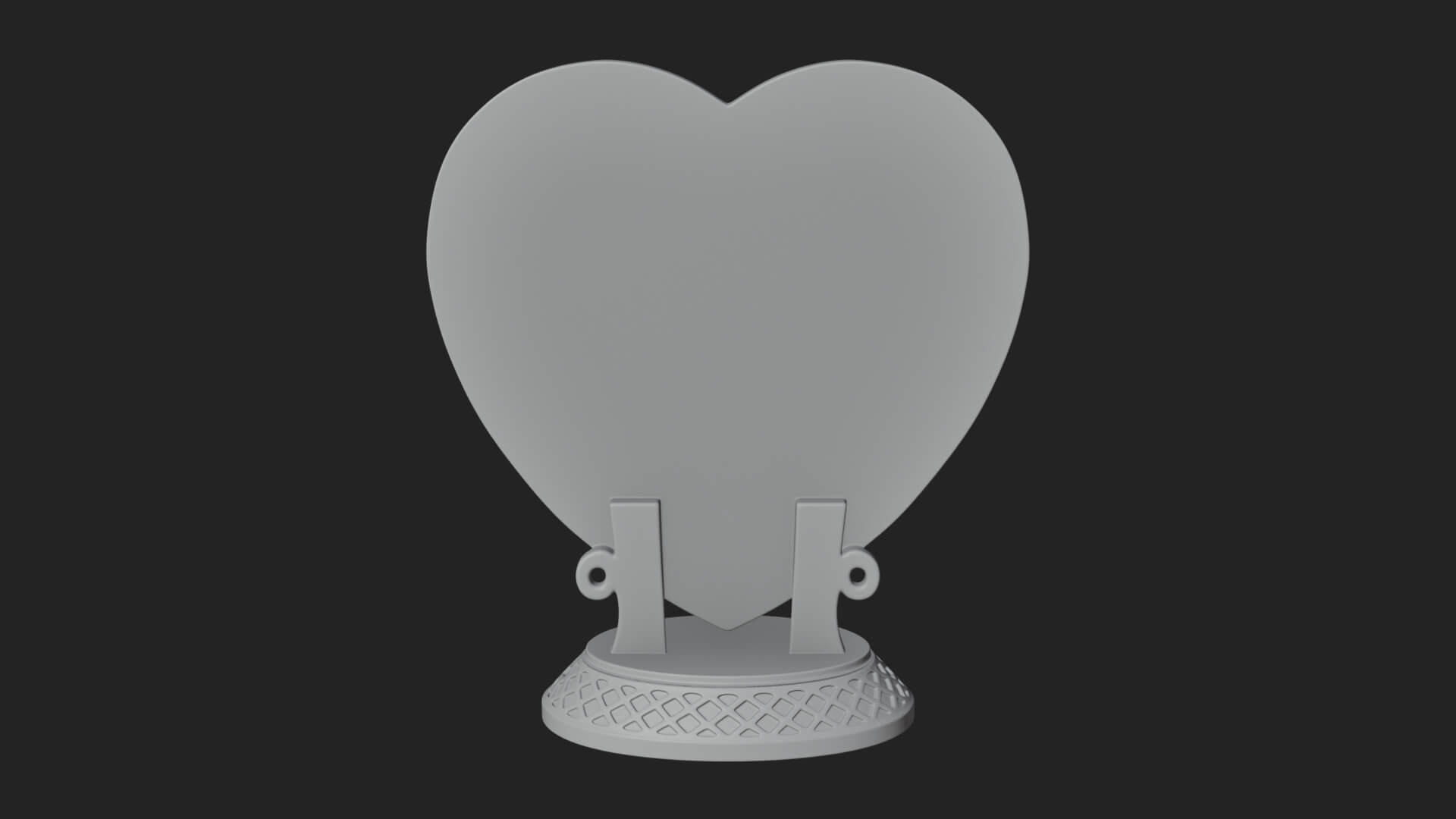 Ornate Framed Heart Plaque Design 270 3D Print Model 3D Model