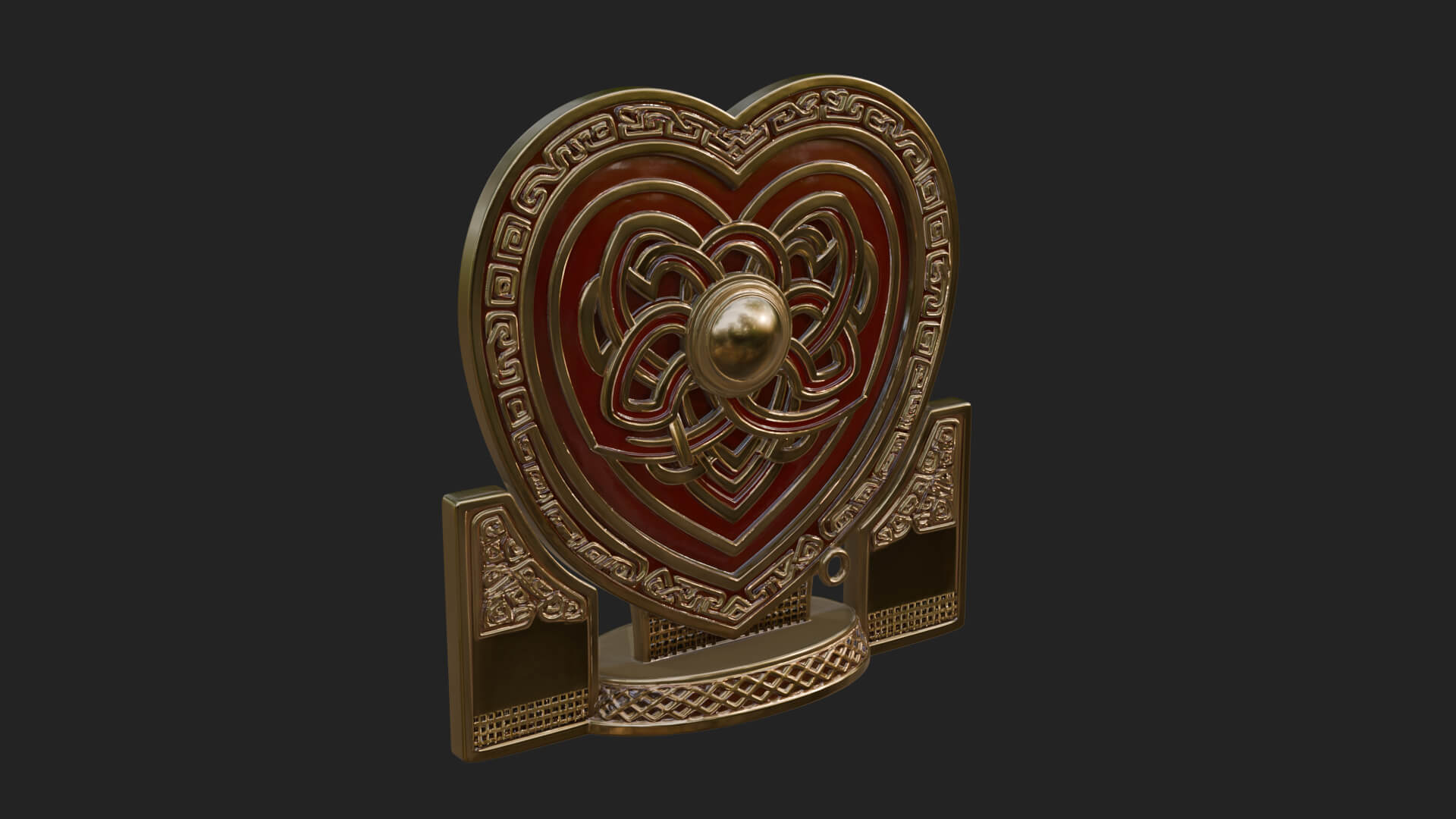 Ornate Framed Heart Plaque Design 271 3D Print Model 3D Model