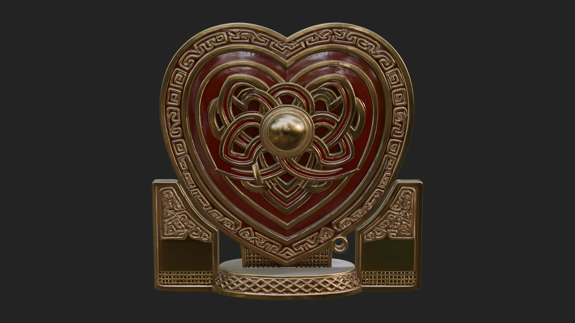 Ornate Framed Heart Plaque Design 271 3D Print Model 3D Model