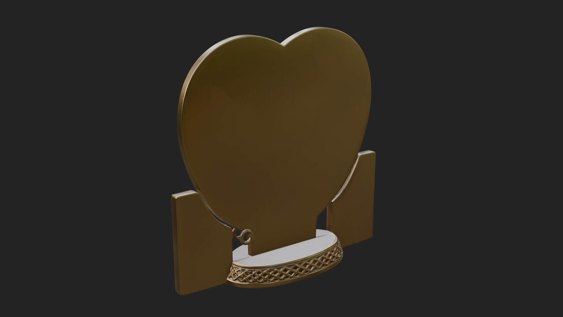 Ornate Framed Heart Plaque Design 271 3D Print Model 3D Model