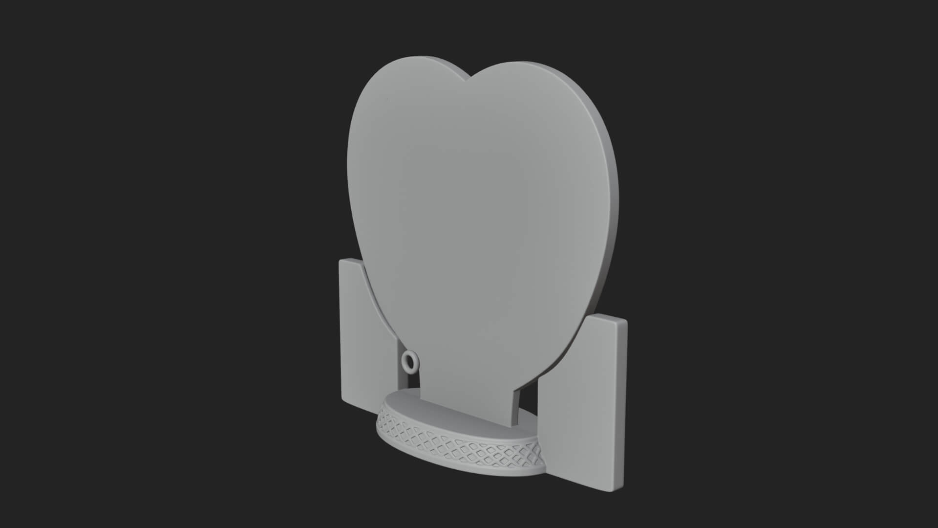 Ornate Framed Heart Plaque Design 271 3D Print Model 3D Model